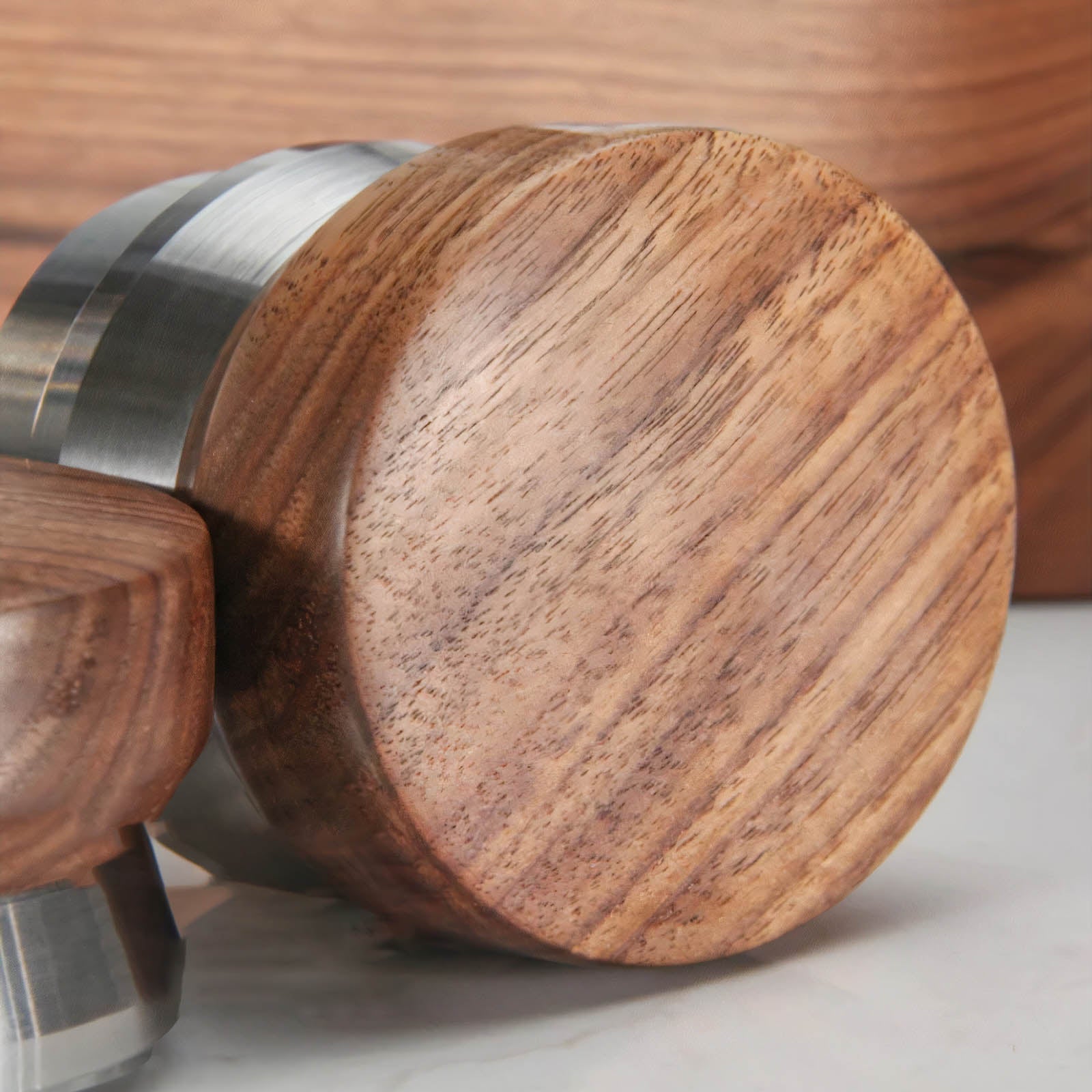 Espresso Distributor with Walnut Handle