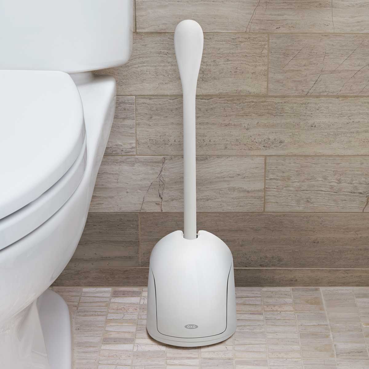 OXO Toilet Brush & Canister - White