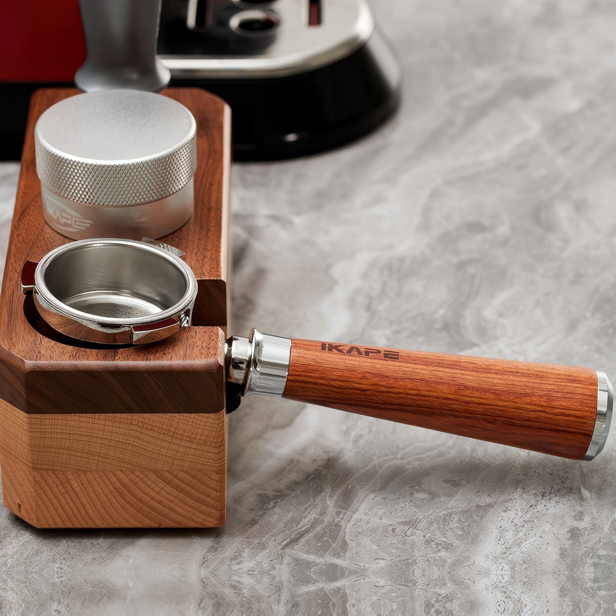 Solid Wood Handle Bottomless Portafilter