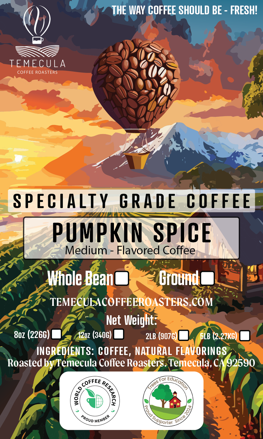 Pumpkin Spice Flavored Coffee