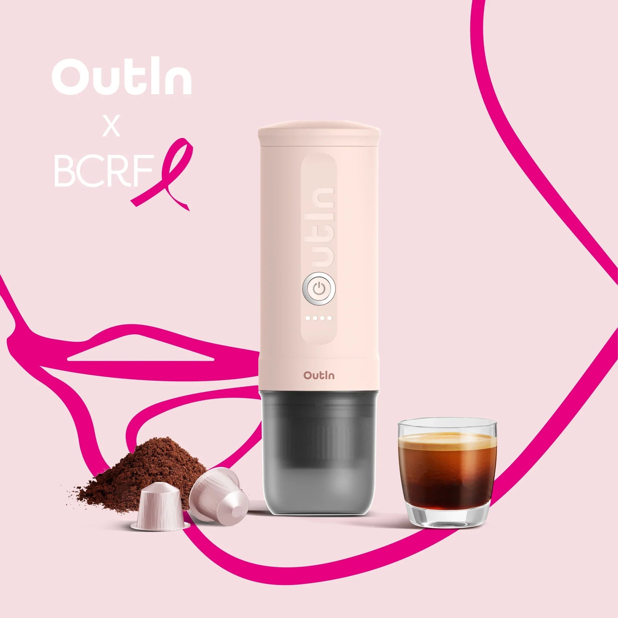 Nano Portable Espresso Machine (Rose Quartz) X BCRF