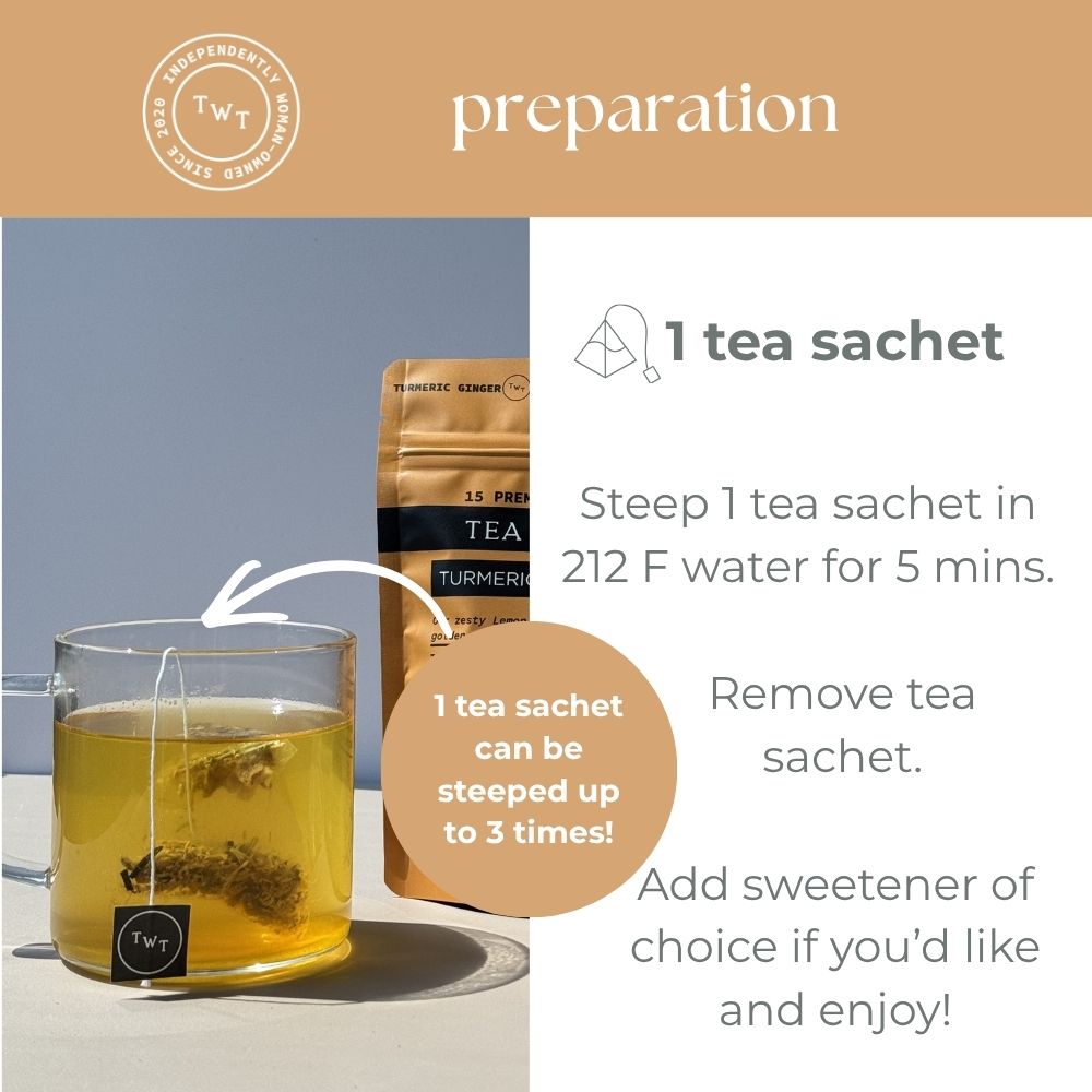 Turmeric Ginger Hot Tea  Pouch