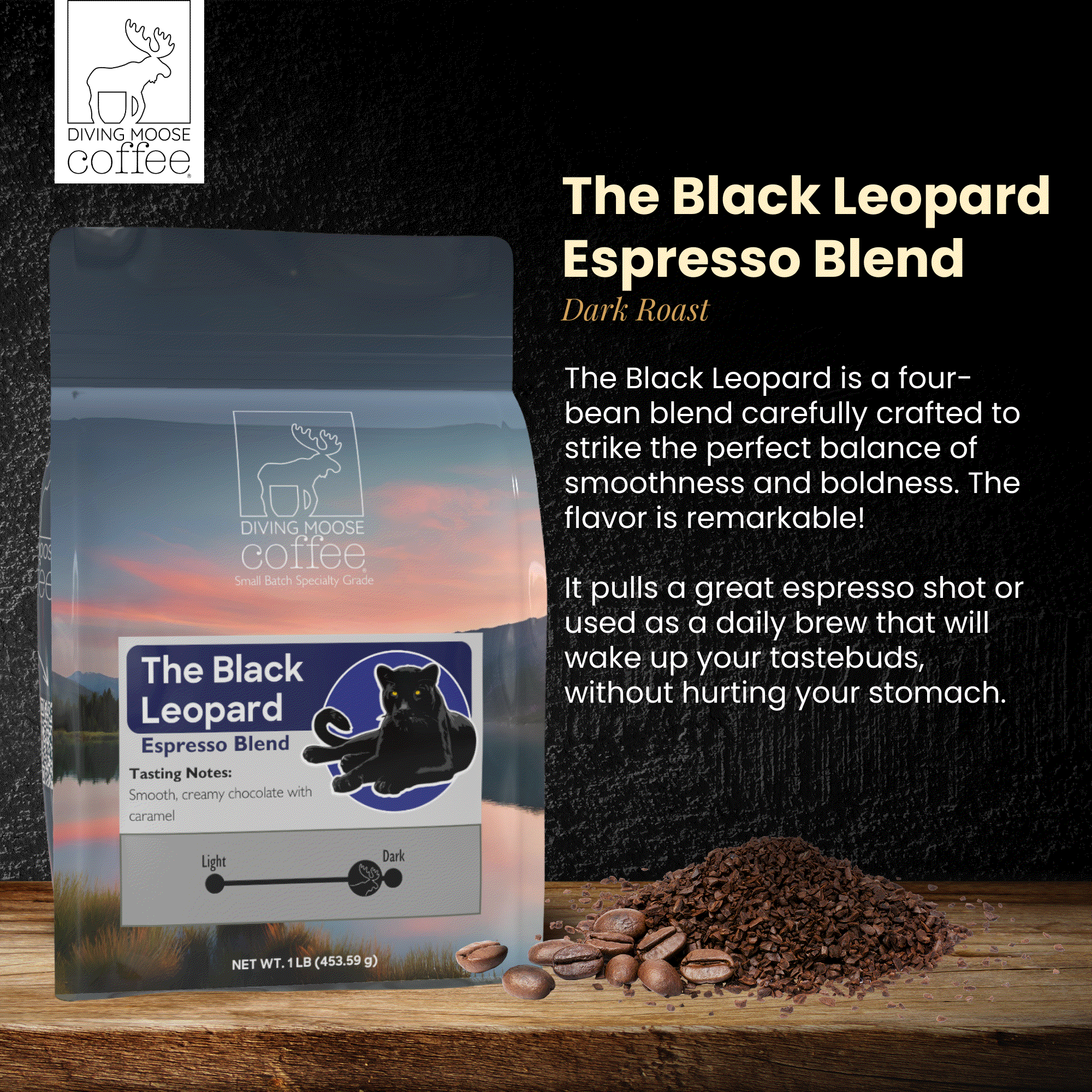 The Black Leopard - Specialty Espresso 4-Bean Dark Roast Blend