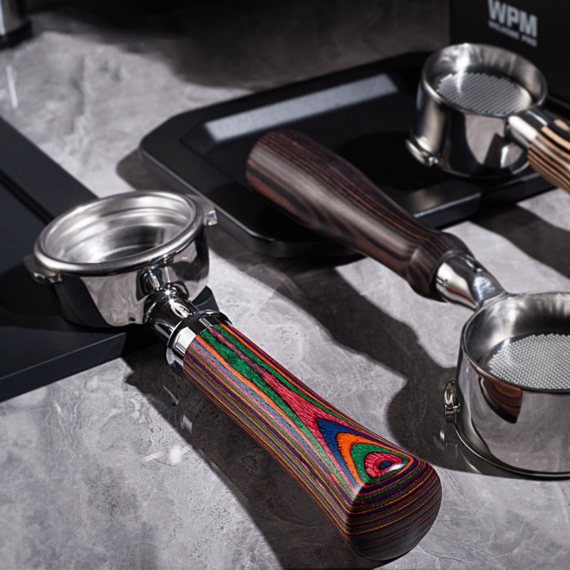 Bottomless Portafilter Colorful Wooden Handle