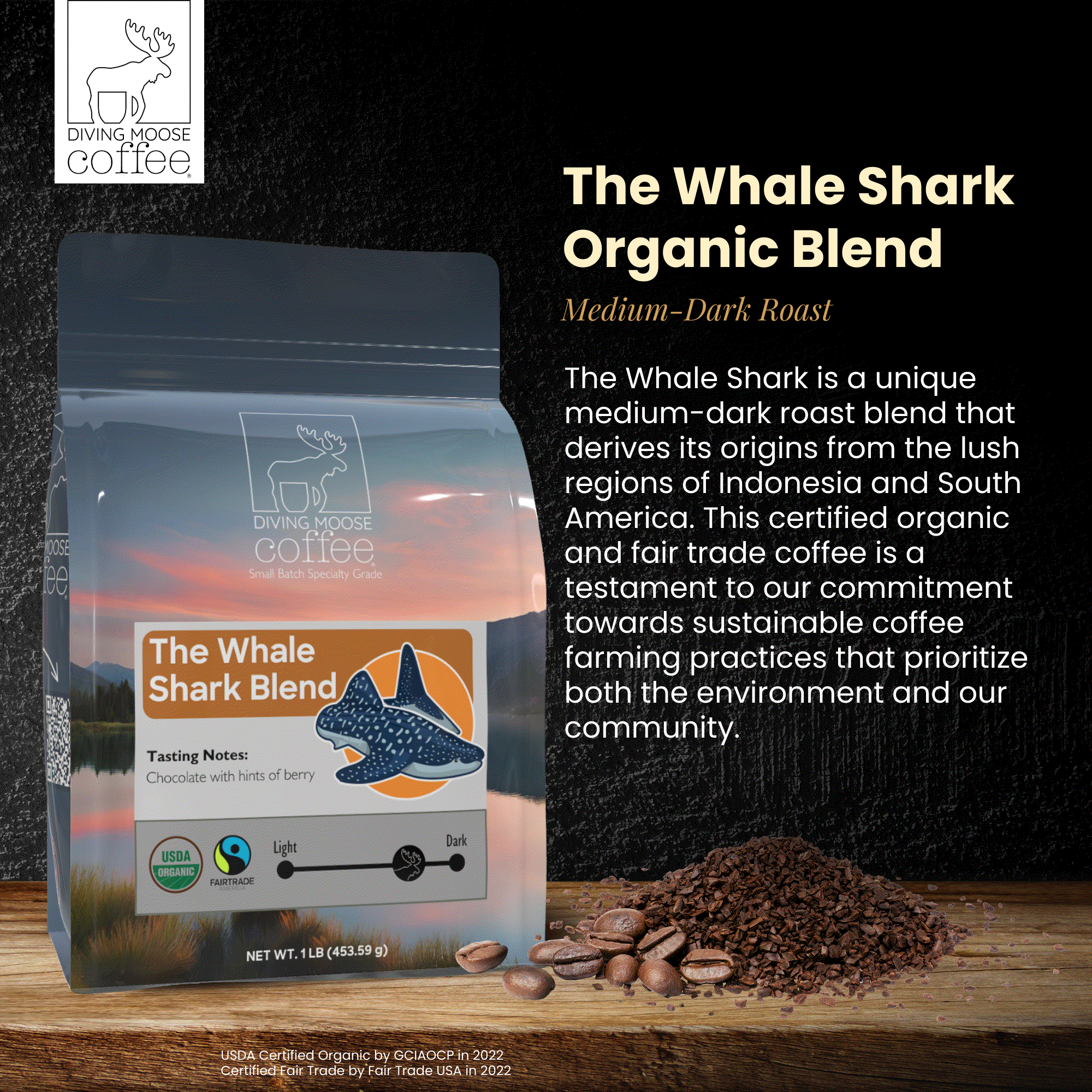 The Whale Shark - Organic Medium-Dark Roast Blend