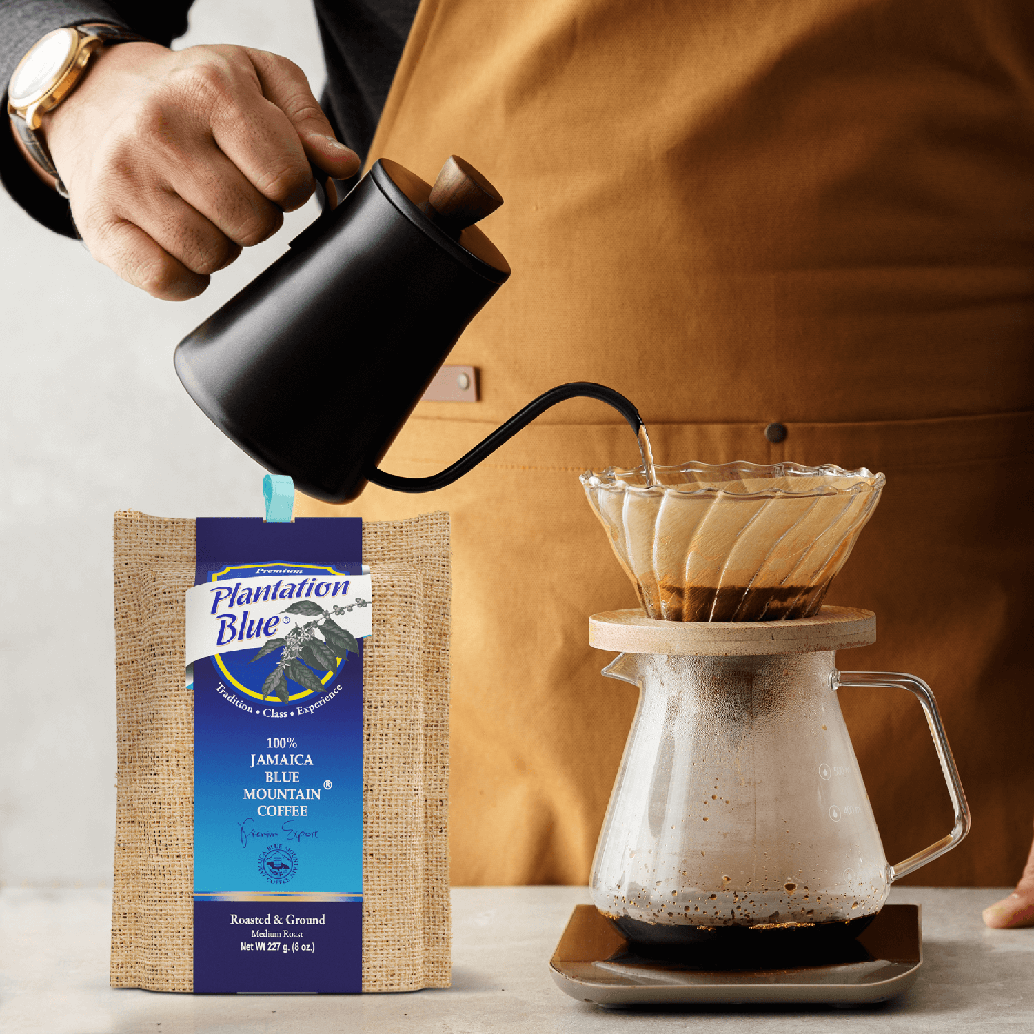 Plantation Blue 100% Jamaica Blue Mountain Coffee - Medium Roast - 8oz Ground