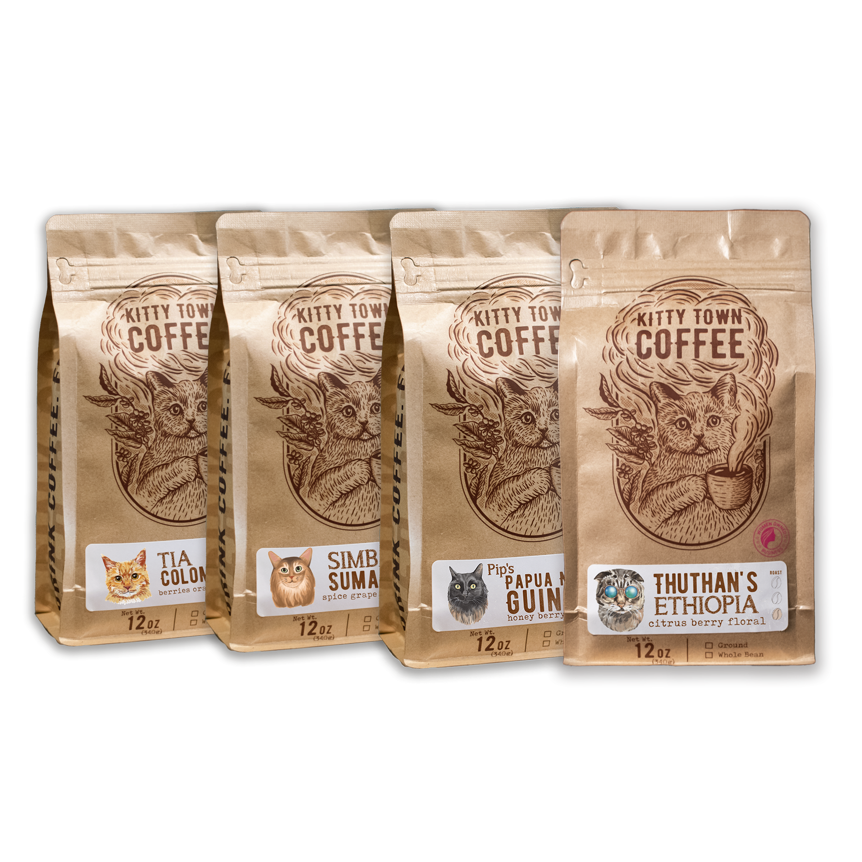 Single Origin Sampler: Simba, Tia, Pip & Thuthan