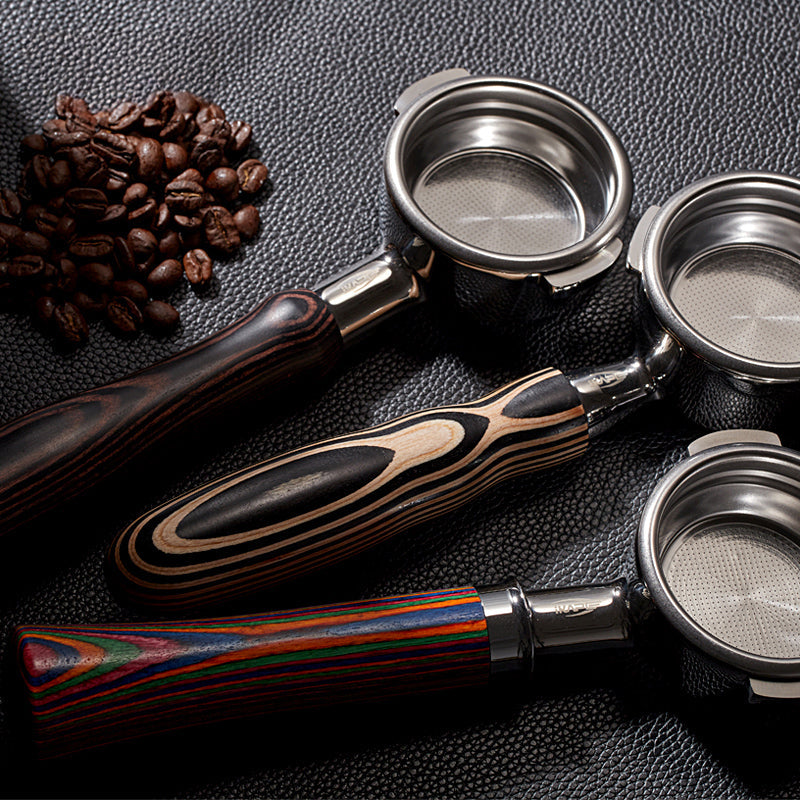 Bottomless Portafilter Colorful Wooden Handle