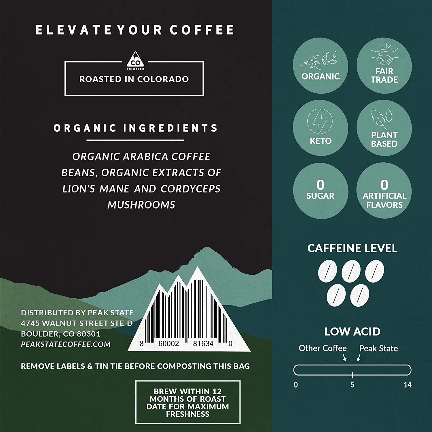 [FM] BRAIN SUSTAIN Dark Roast - 5lb
