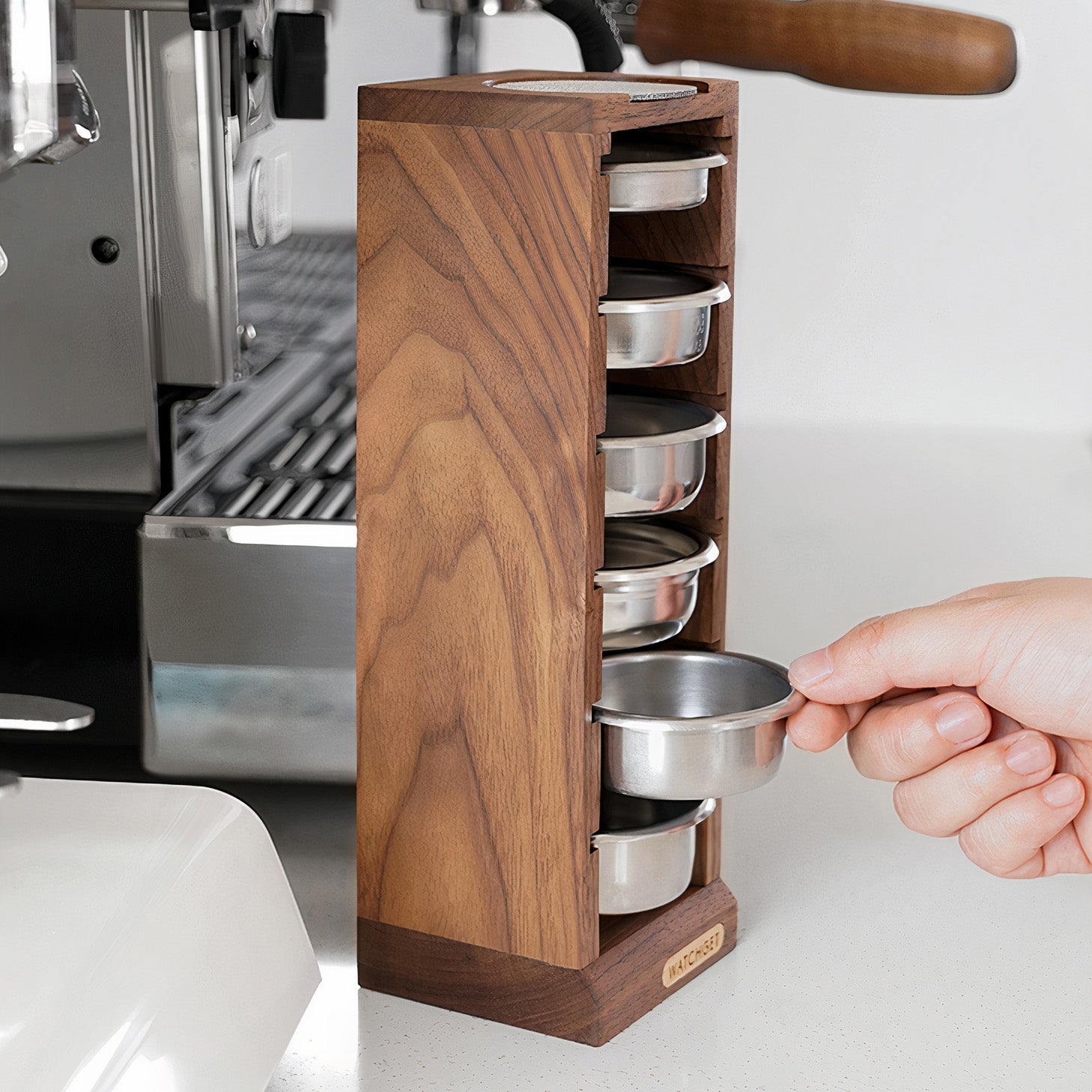 Walnut Filter Baskets Storage