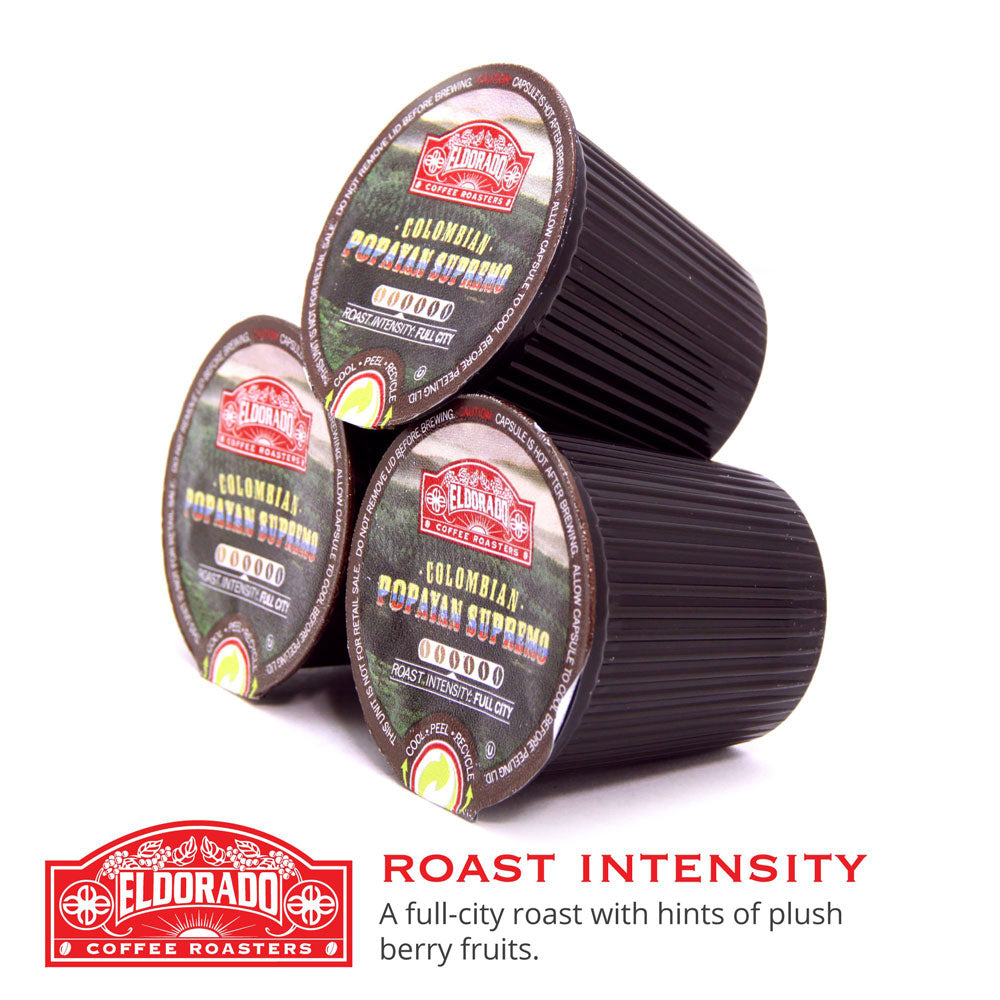 Eldorado Coffee Roasters K-Cup Single Serve Capsules Variety Pack 36 Breakfast Blend, Cafe Eldorado and Colombian Popayan Supremo