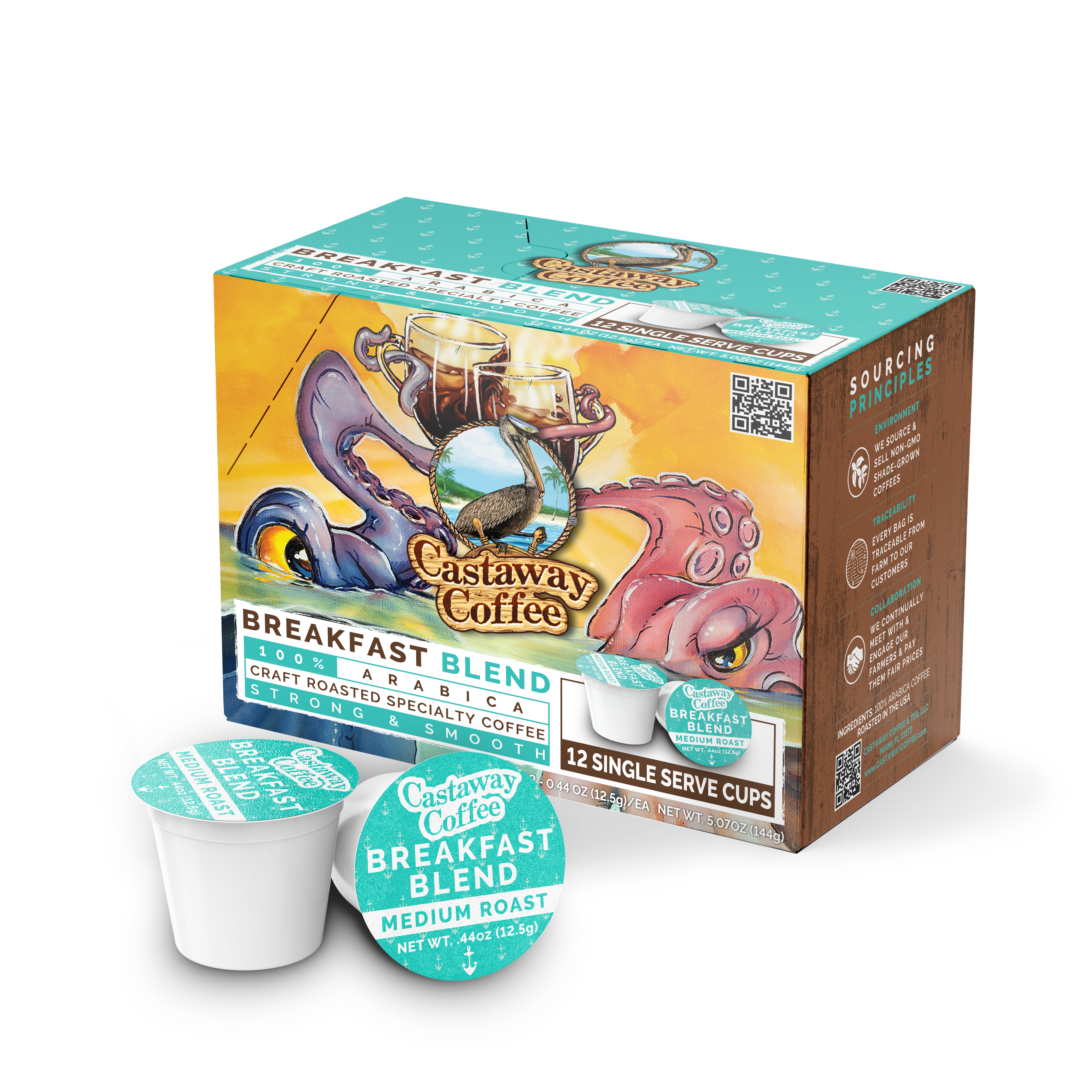Castaway Coffee Breakfast Blend K-Cup Pod 12 Count