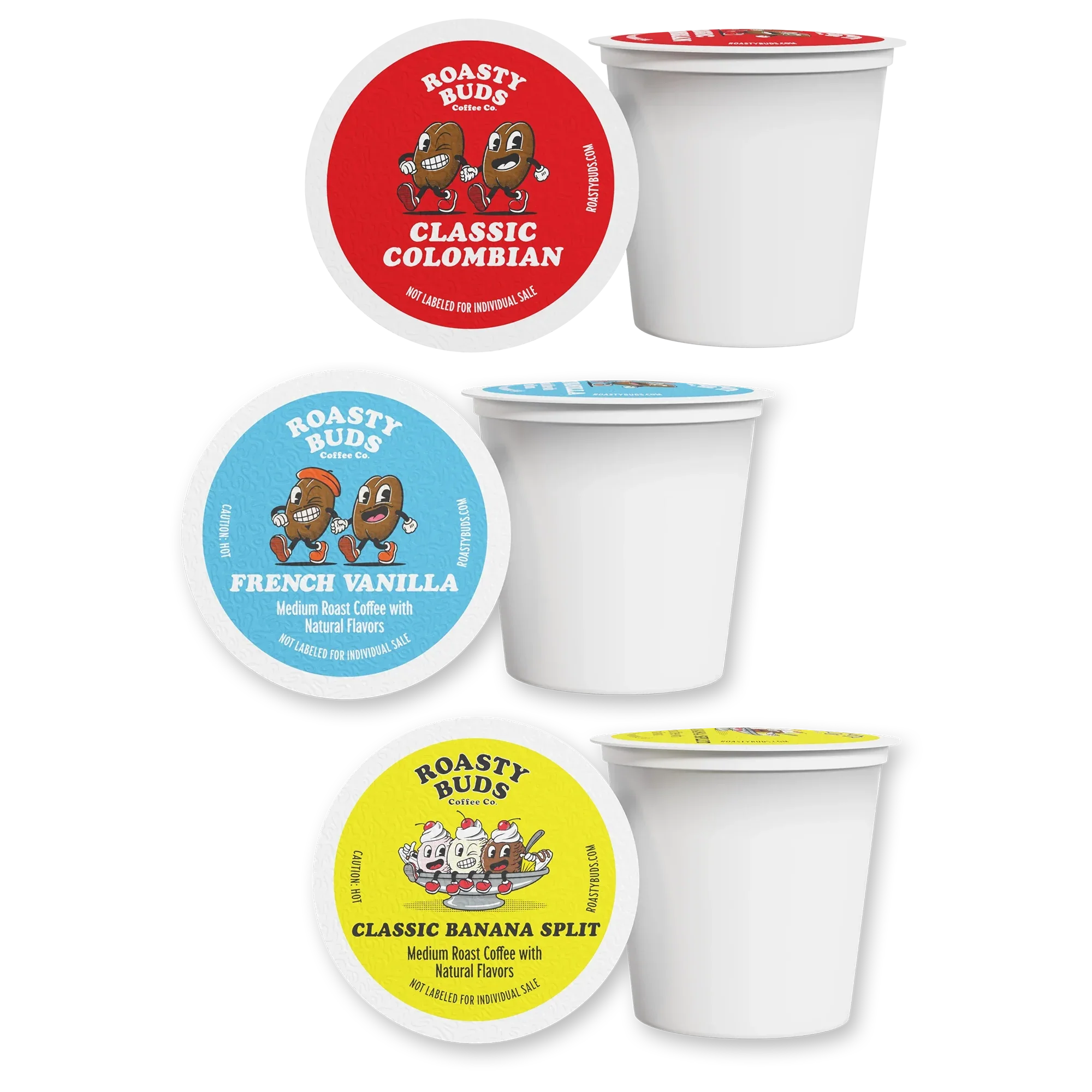 Regular, French Vanilla & Banana Split Coffee Pods