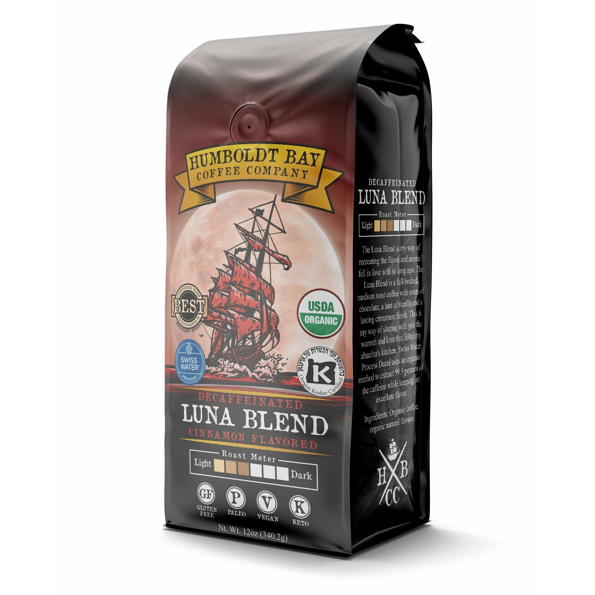 Decaffeinated Luna Blend cafe con canela