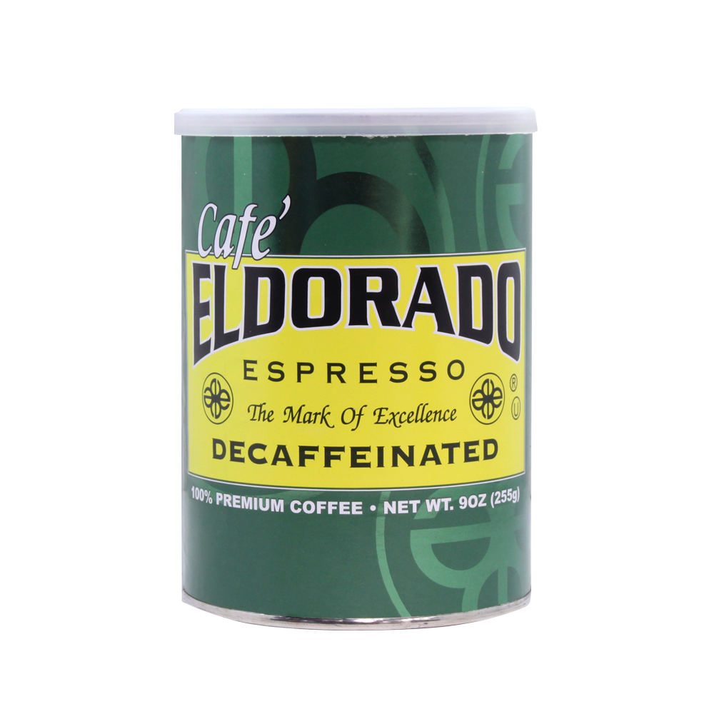 Café Eldorado Espresso – Ground, 9 oz Can Decaf