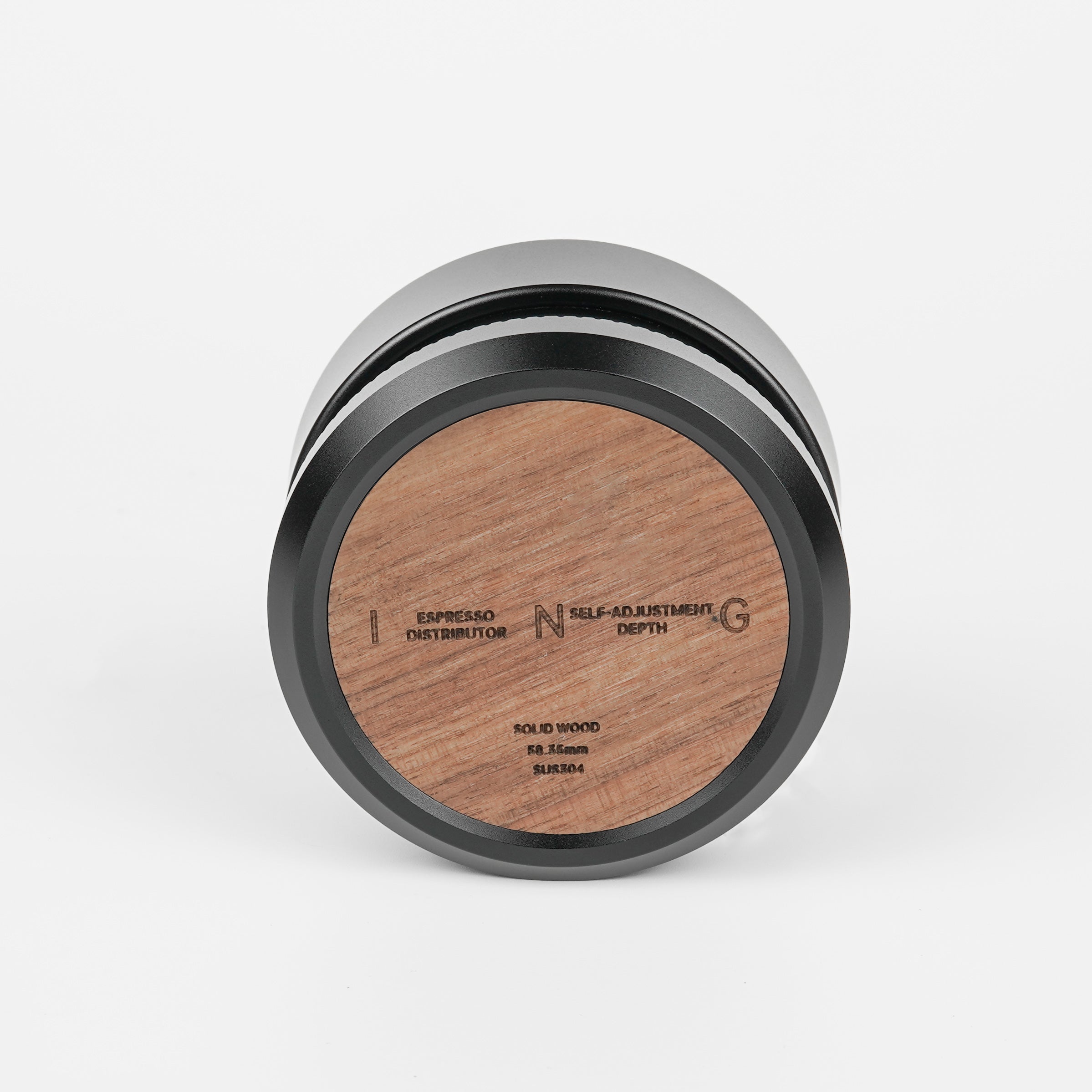 Gravity Tamper and Distributor with Wooden Lid