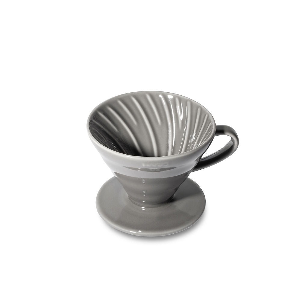 Hario Beaker Server and V60 02 Ceramic Dripper Coffee Set - Gray