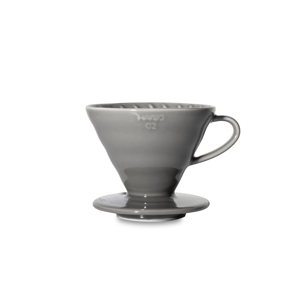 Hario Beaker Server and V60 02 Ceramic Dripper Coffee Set - Gray