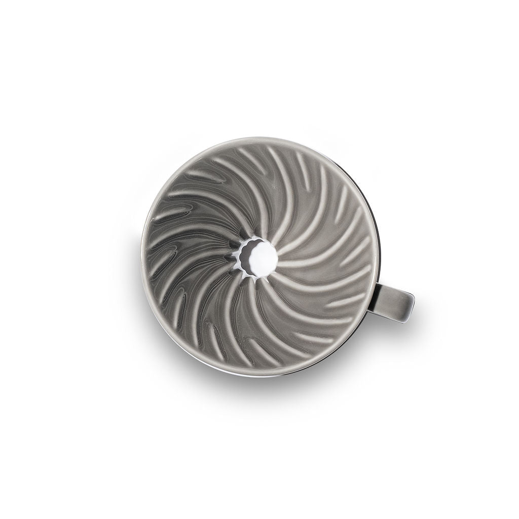 Hario Beaker Server and V60 02 Ceramic Dripper Coffee Set - Gray