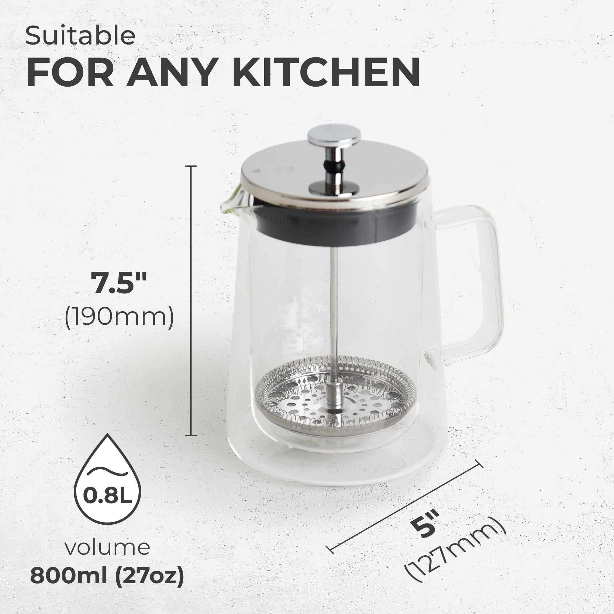 Glass French Press, KF1010