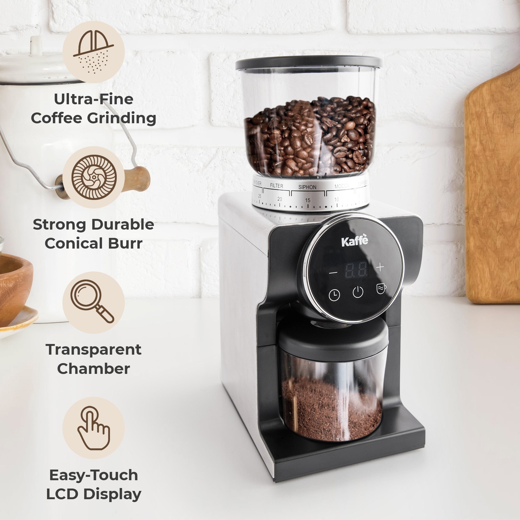 Conical Burr Coffee Grinder, KF8091