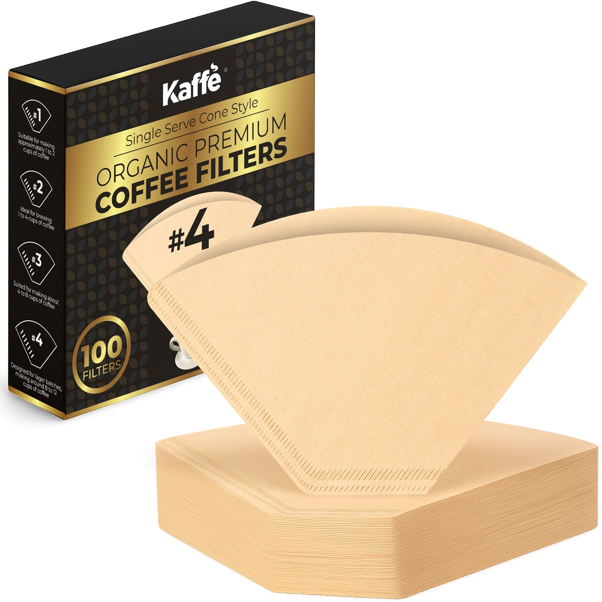 Organic Premium Coffee Filters #4, KFCF04B