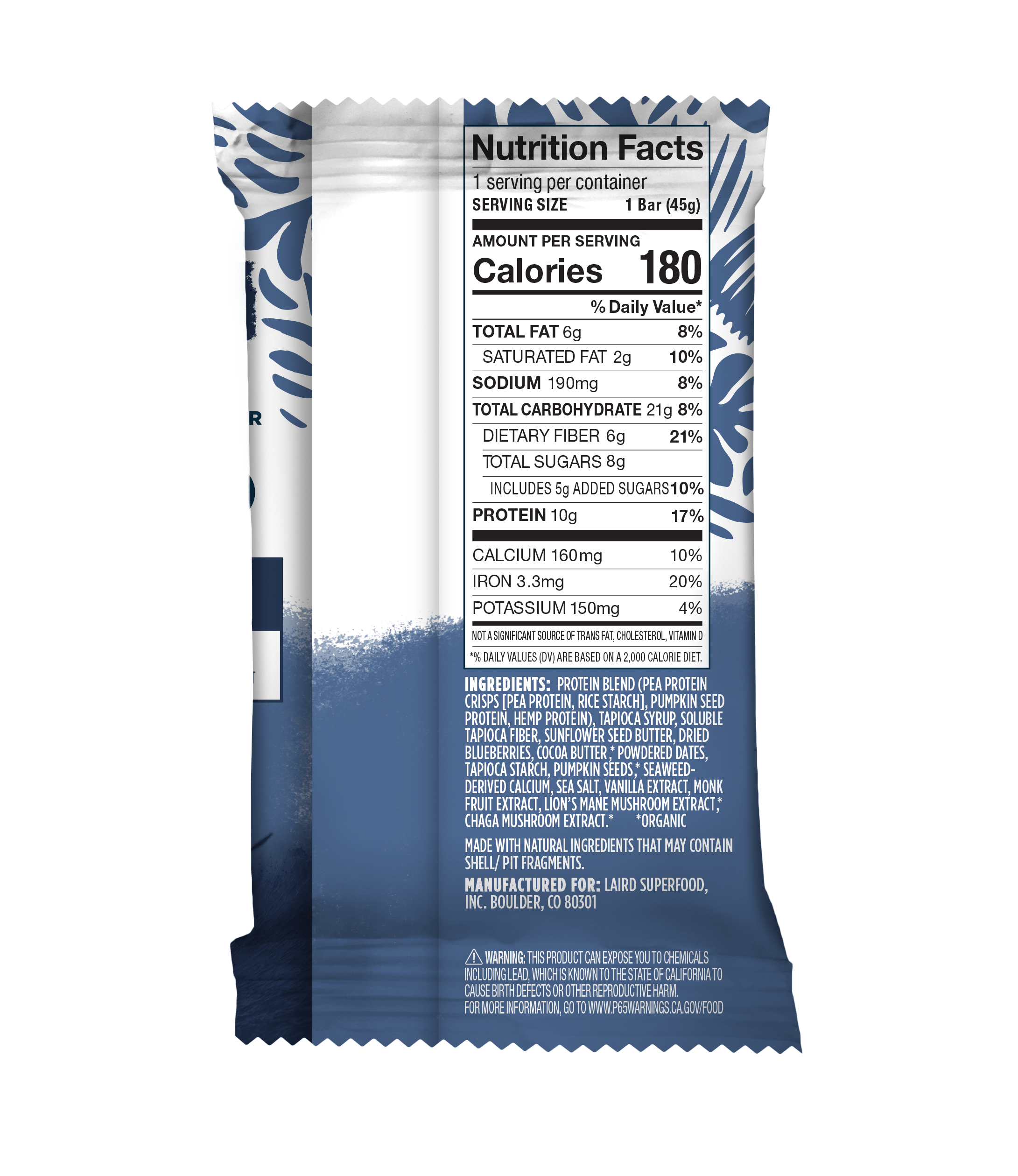Blueberry + Sunflower Butter Protein Bar (10pk)