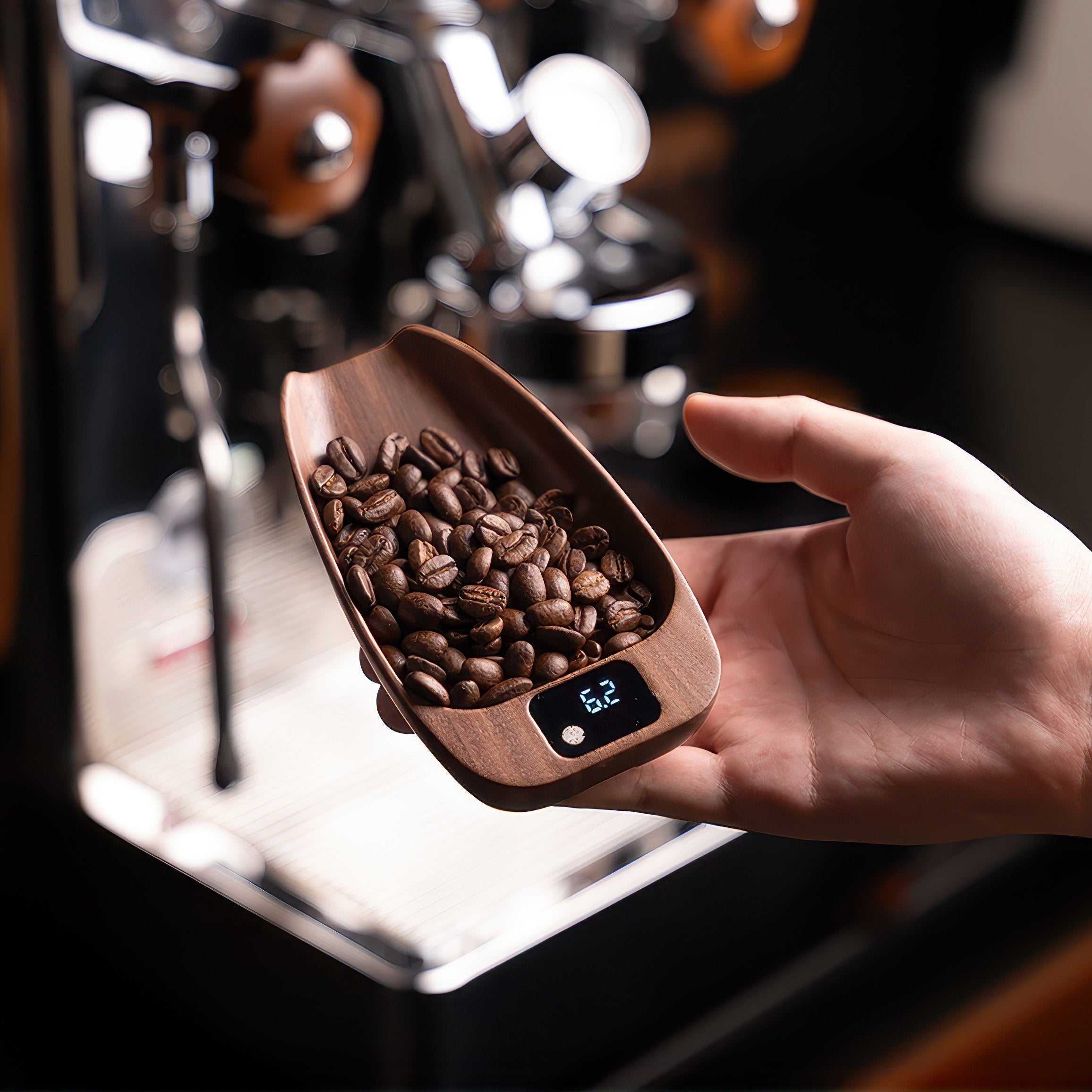 Walnut Wood Coffee Scale for Espresso