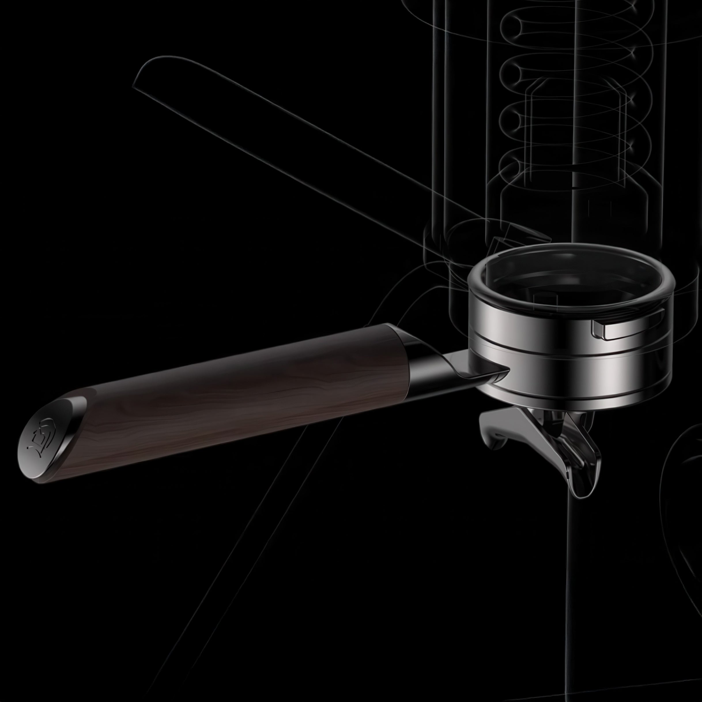 Bottomless Portafilter with Removable Double Spout