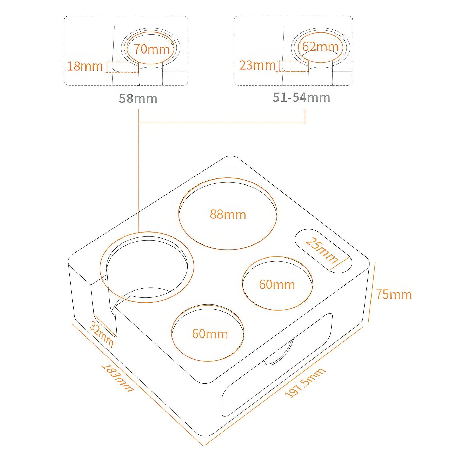 Walnut Wood Coffee Tamping Station