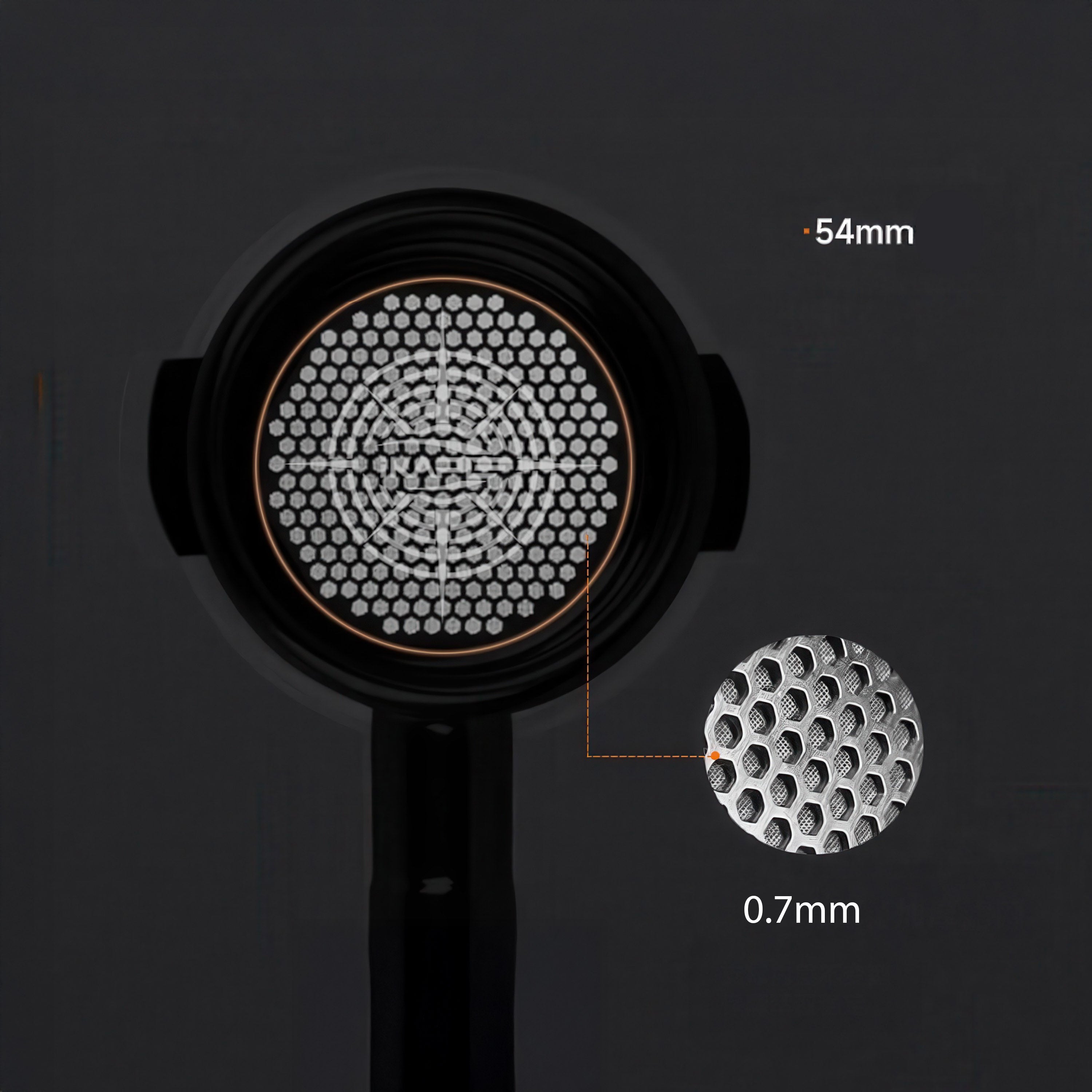 Openwork Bottomless Portafilter with High Extraction Basket