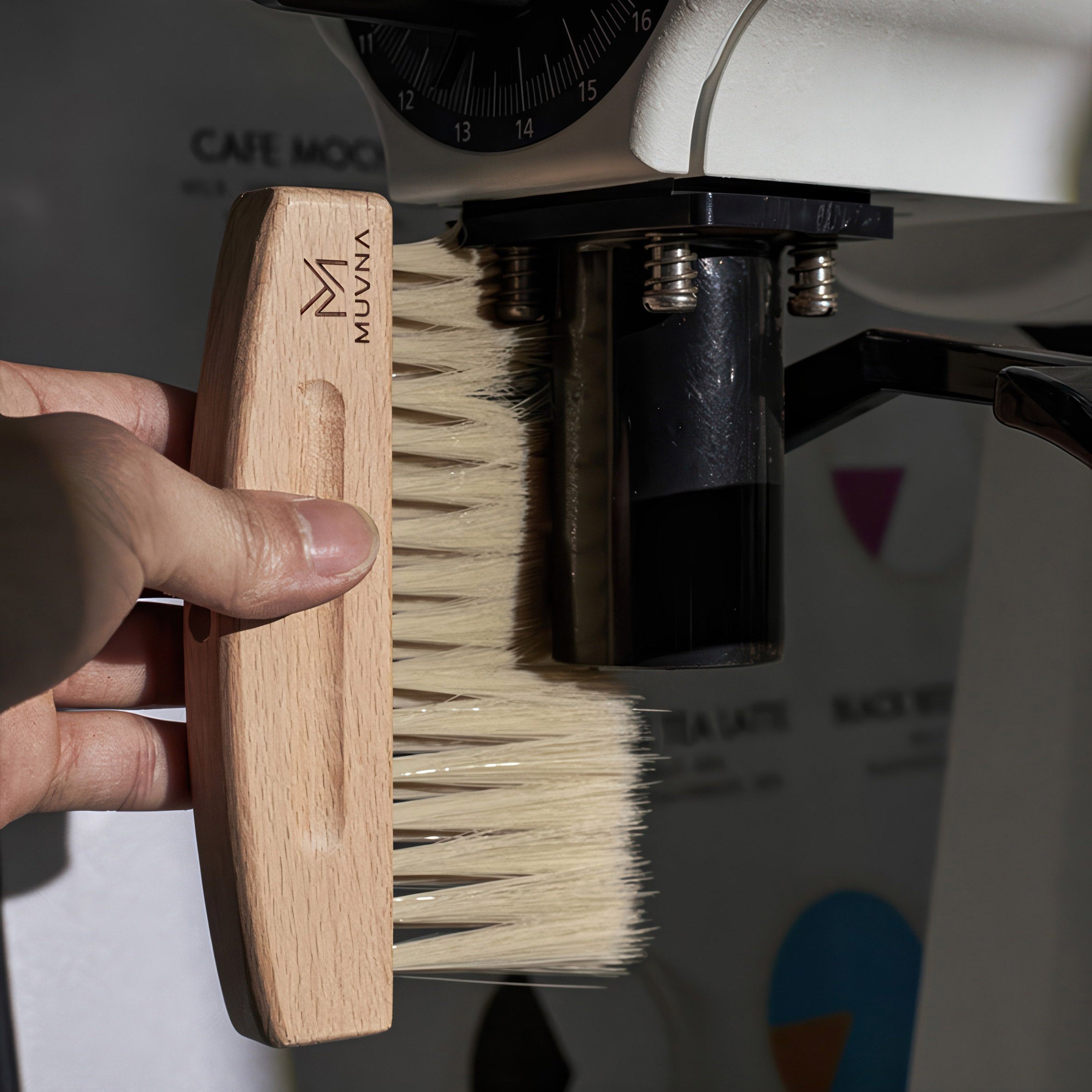 Solid Wood Coffee Cleaning Brush Set