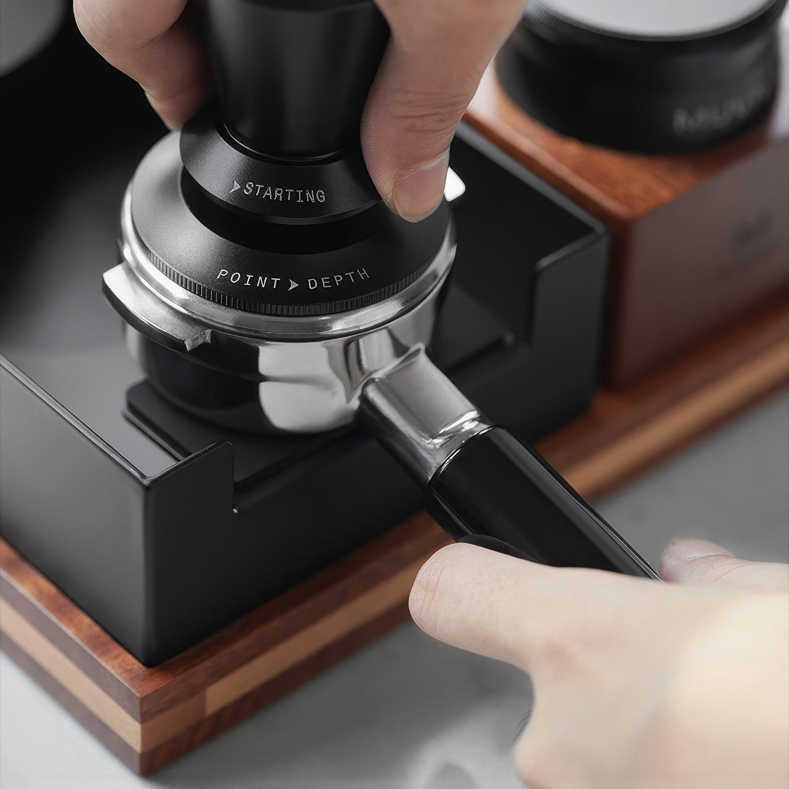 Premium Wooden Tamping Station Organizer