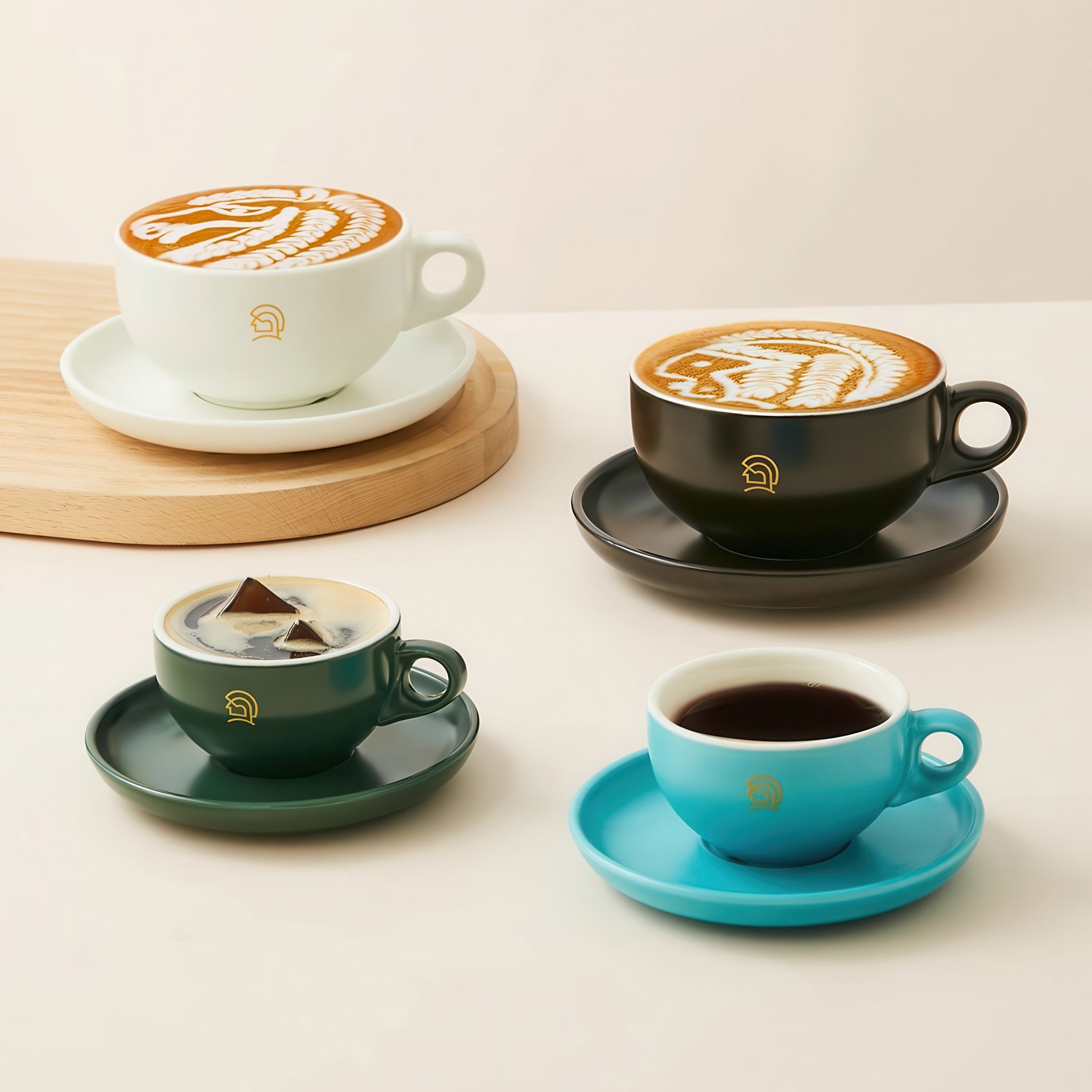 Ceramic Coffee Cup and Saucer Set