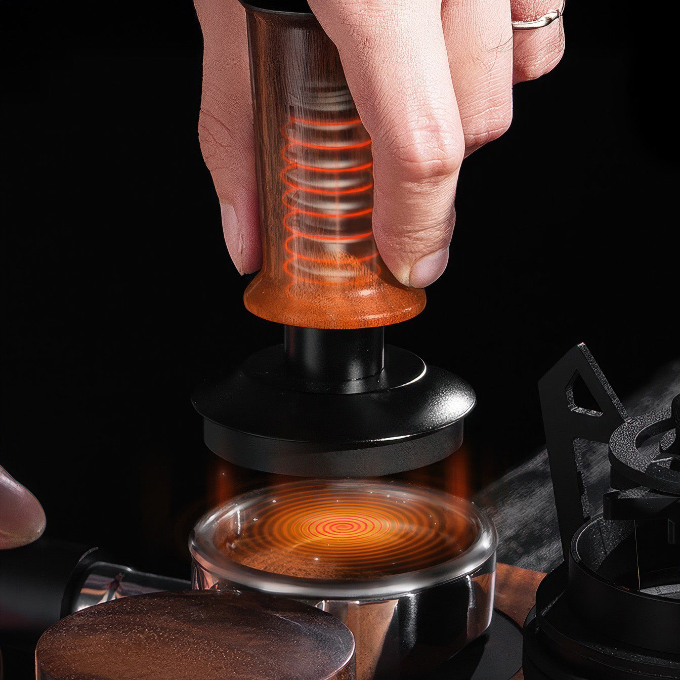 Black Edition Calibrated Coffee Tamper