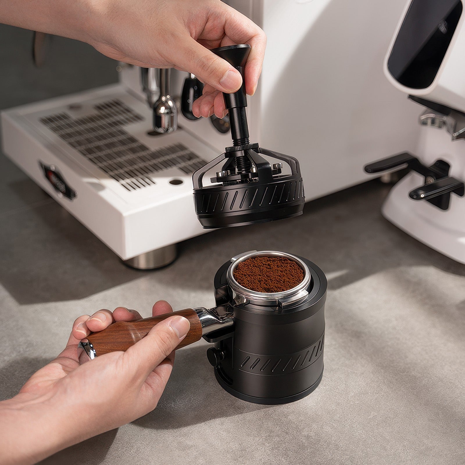 Multi-Function Portafilter Tamping Holder