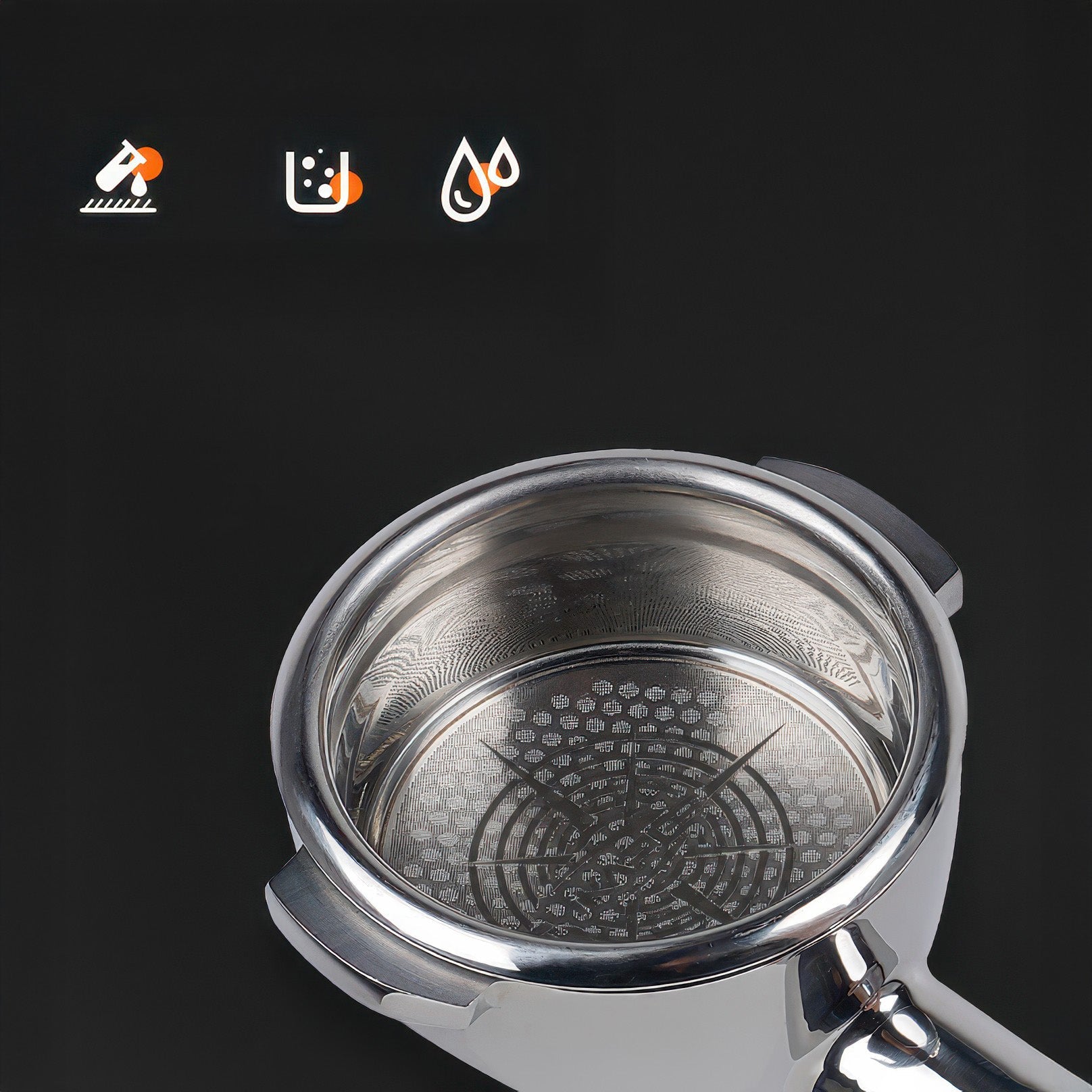 Openwork Bottomless Portafilter with High Extraction Basket