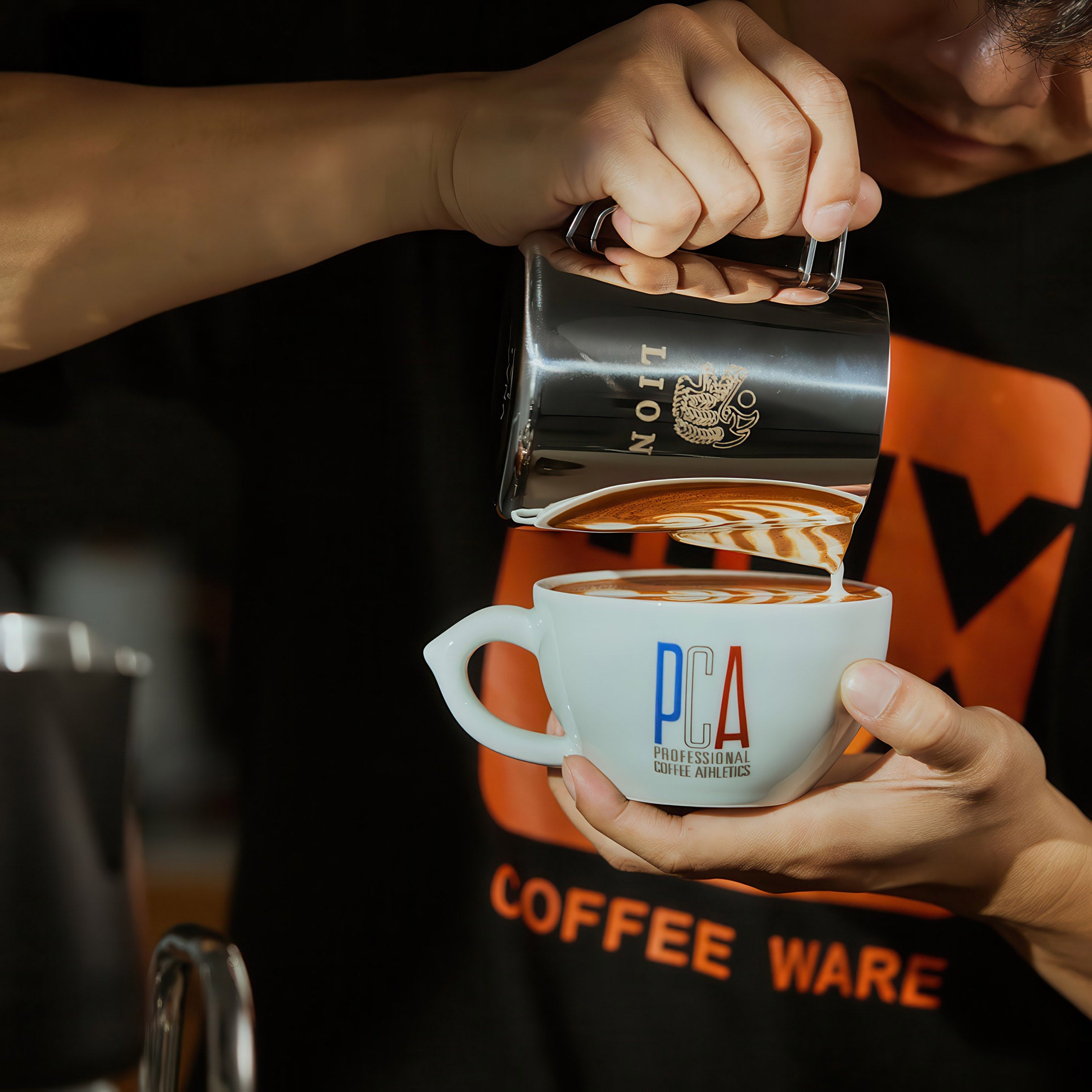 Double Wing Latte Art Pitcher Professional Milk Frothing Cup