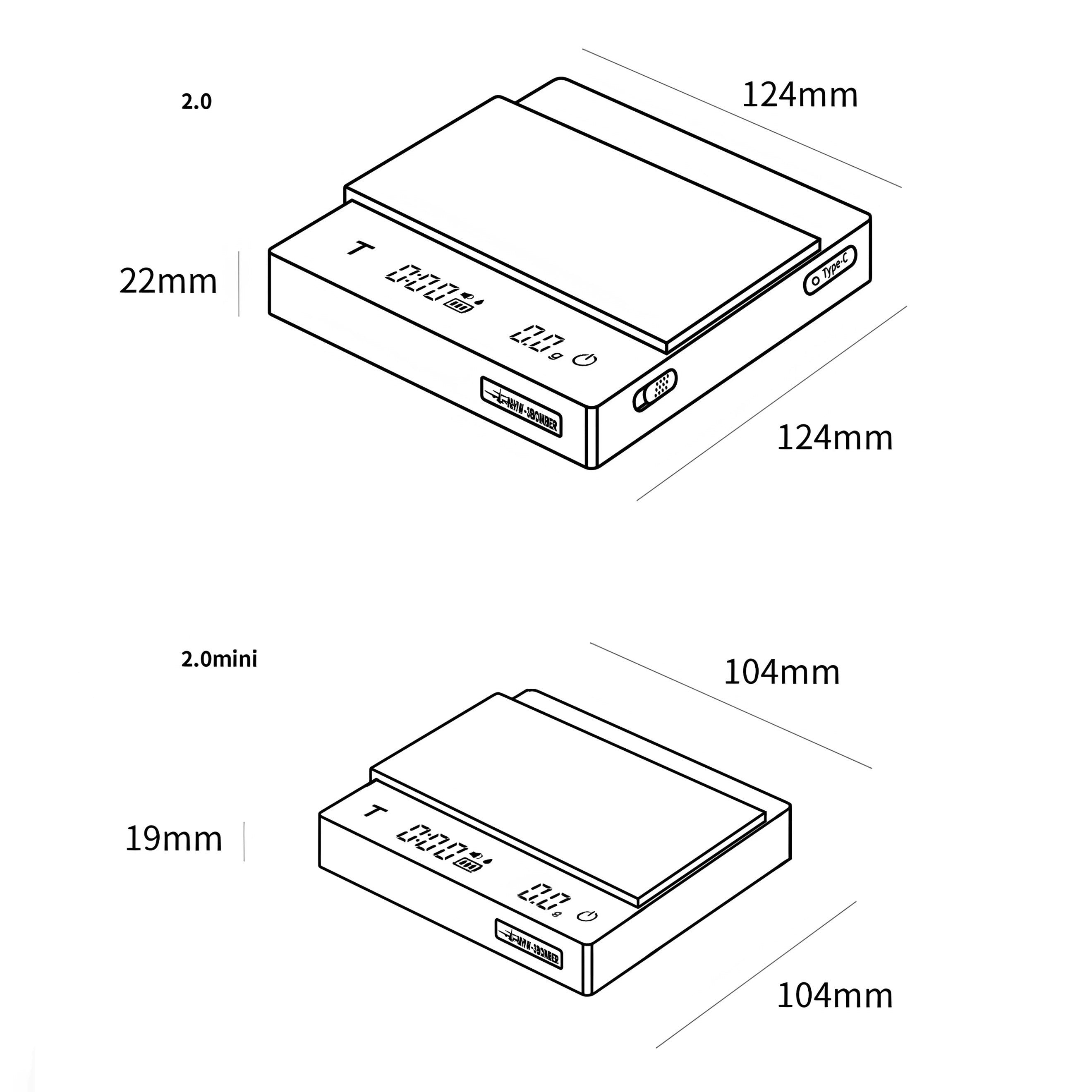 Espresso Mini Coffee Scale 2.0