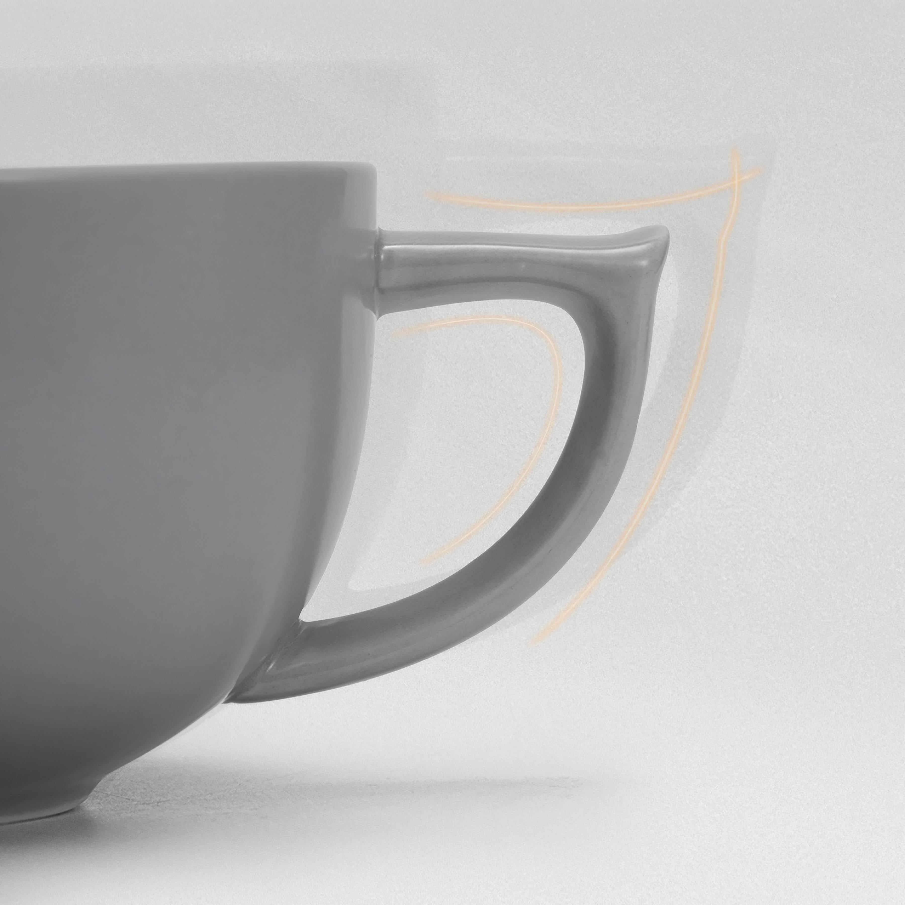 Embossed Ceramic Latte Cup 280ml