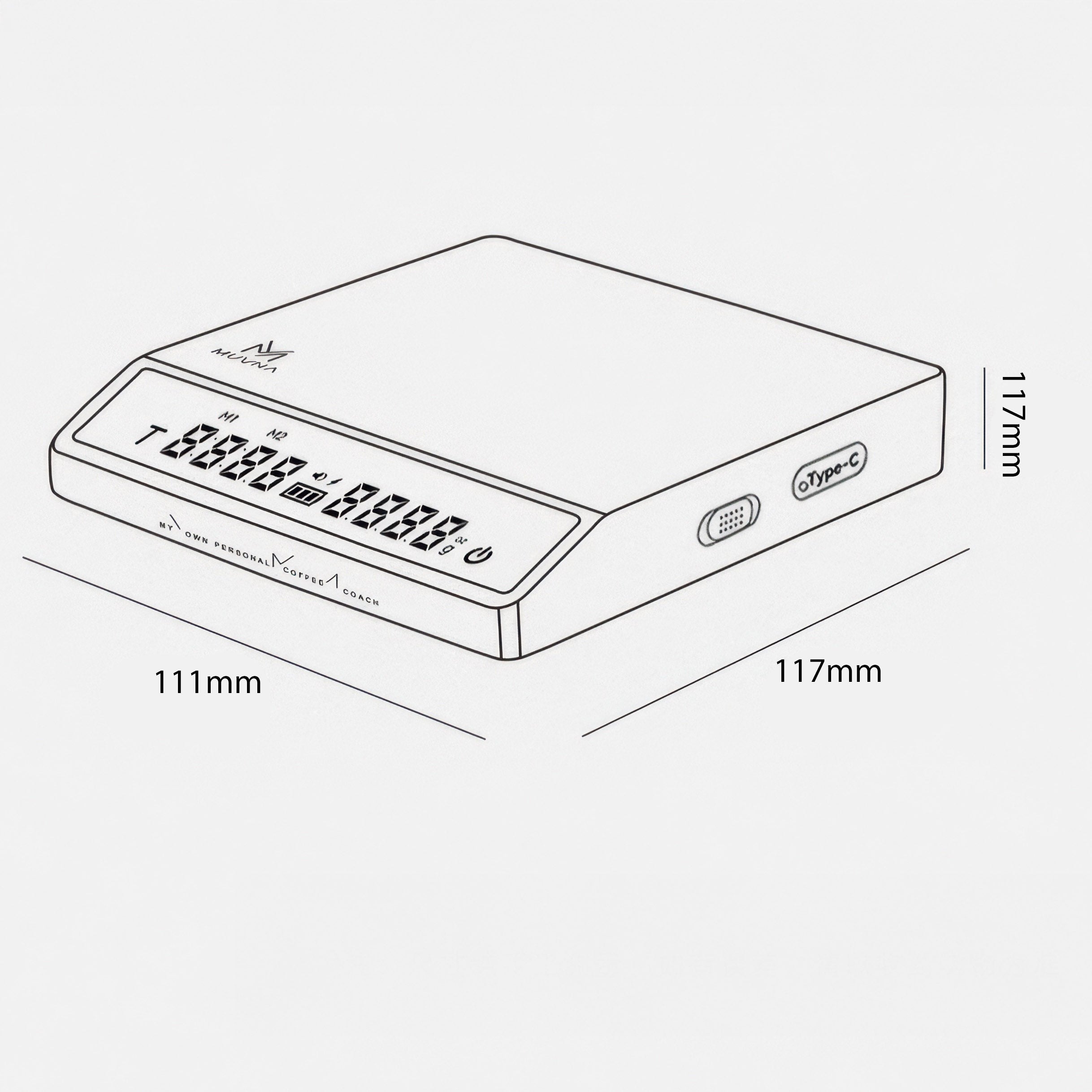 Precision Brew Walnut Digital Coffee Scale