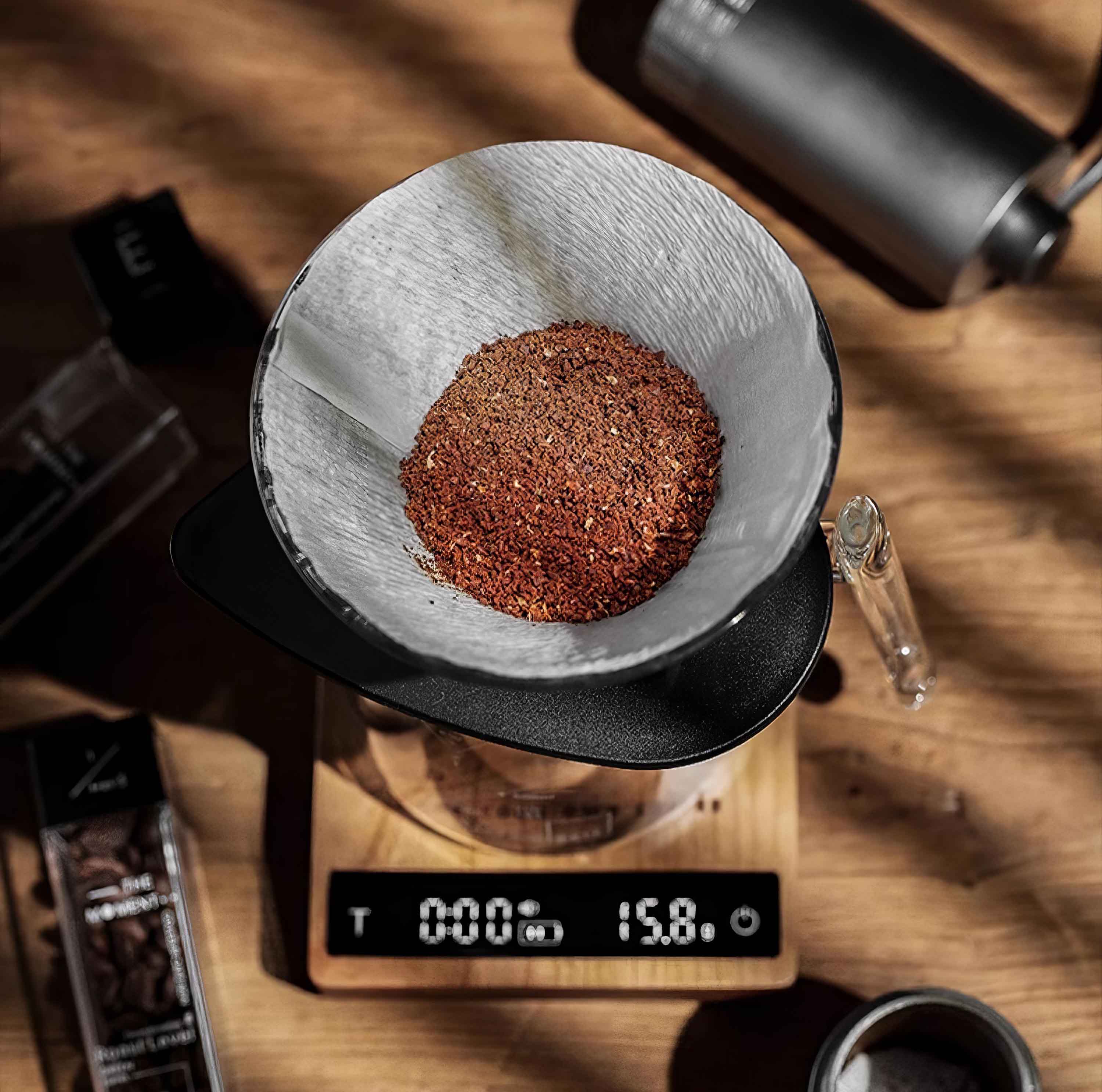 High Precision Wooden Coffee Scale with Touch Sensor