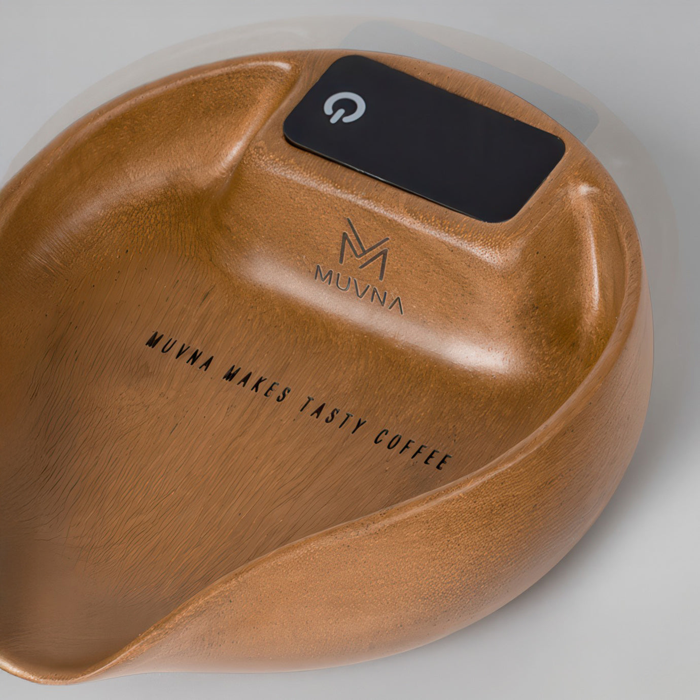 Electronic Walnut Coffee Scale With Leaf Shade