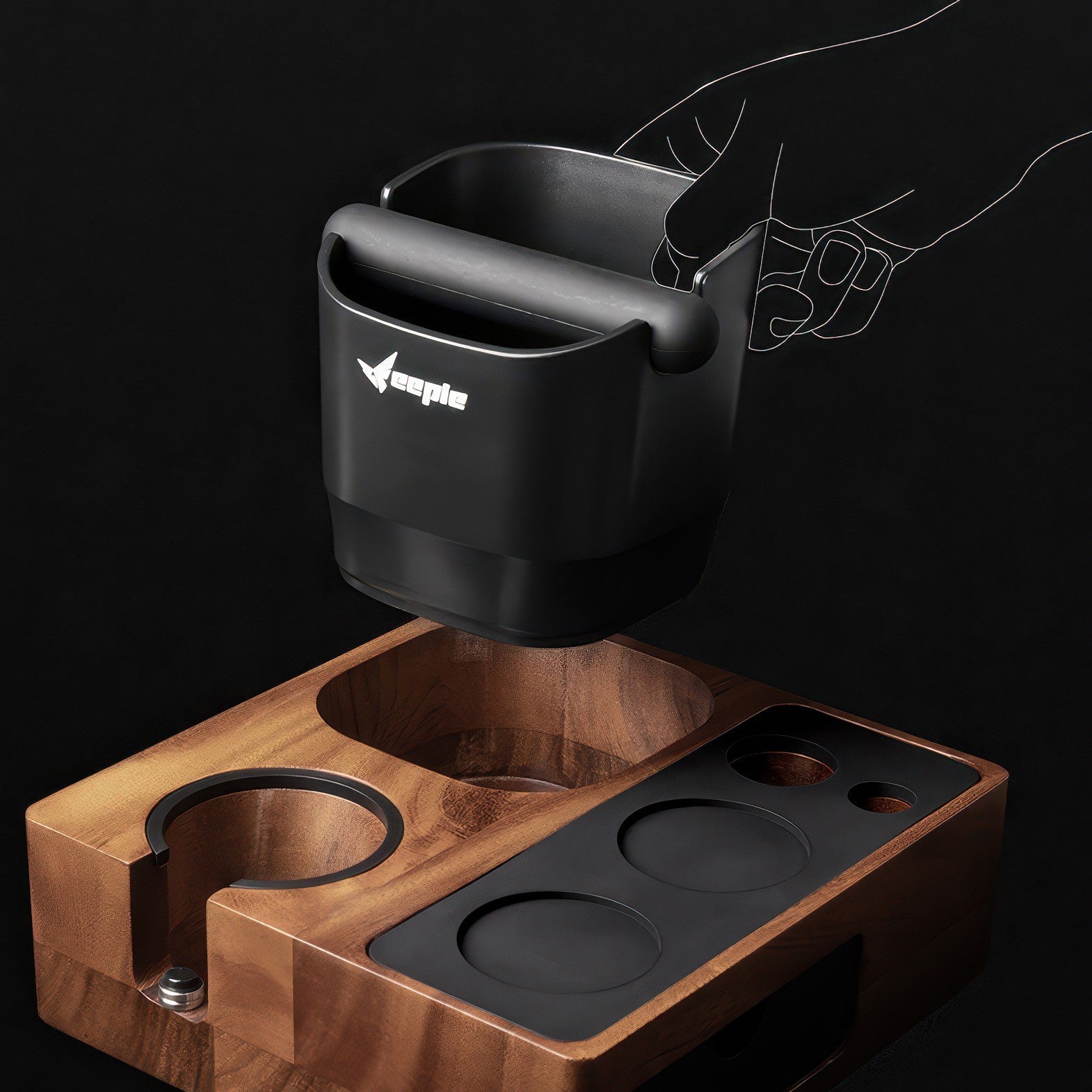 Barista Tamping Station with Knock Box Storage - Thumbnail 2