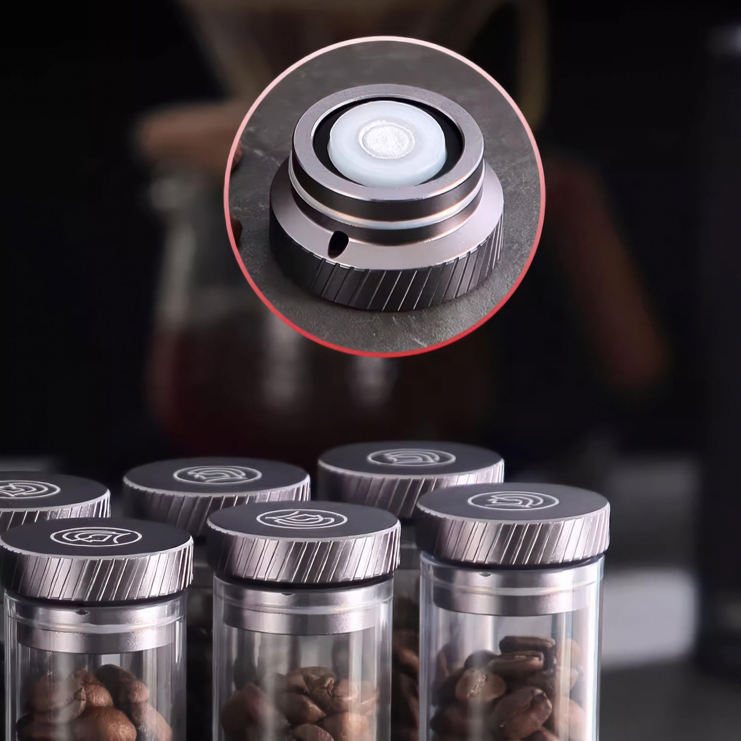 Pro Coffee Bean Storage Display & Degassing Stand