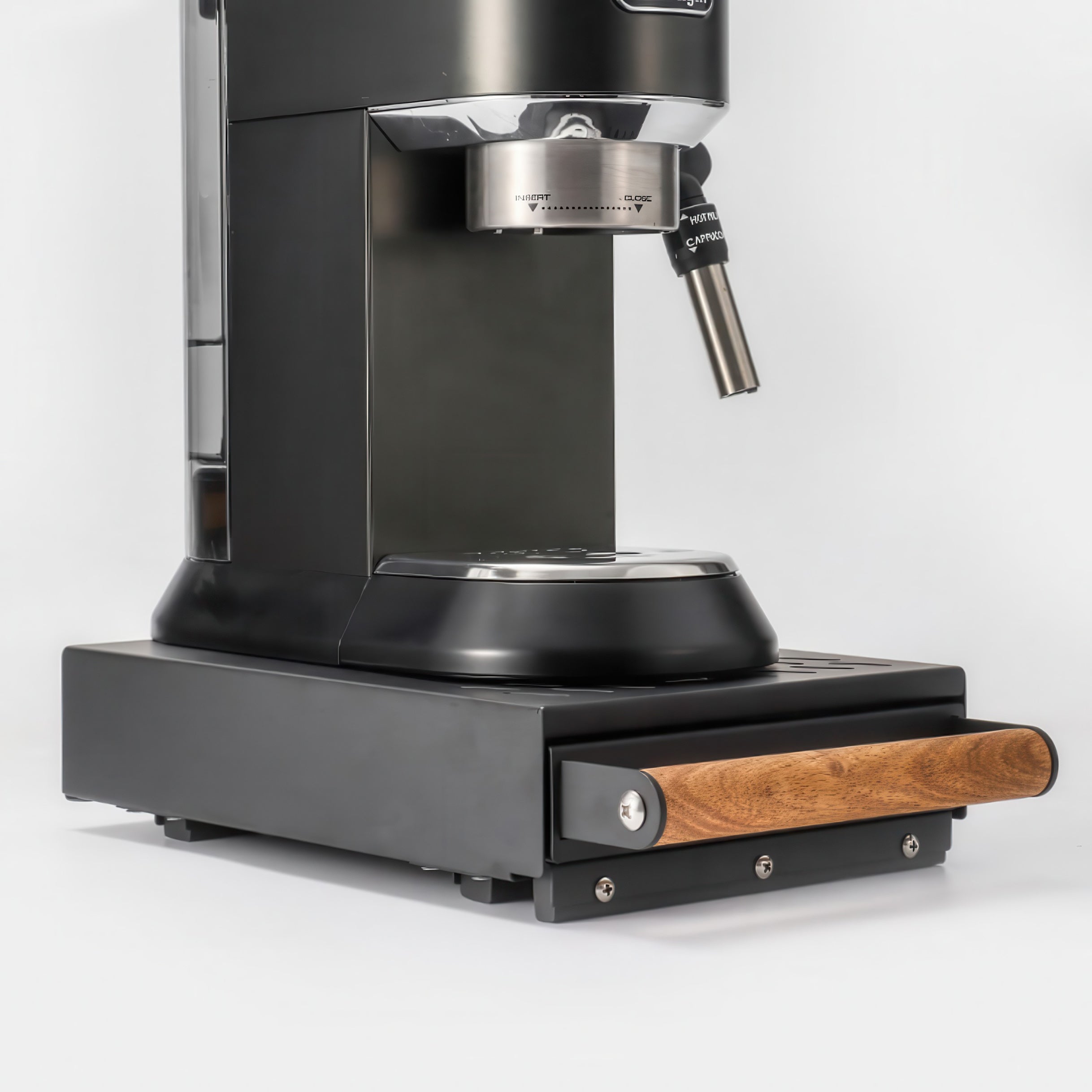 Drawer Coffee Knock Box with Wood Handle