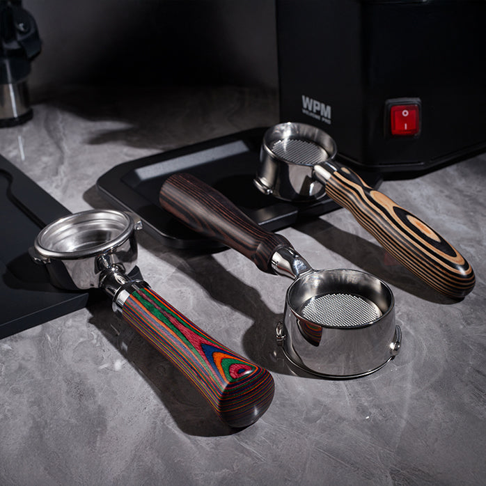Bottomless Portafilter Colorful Wooden Handle