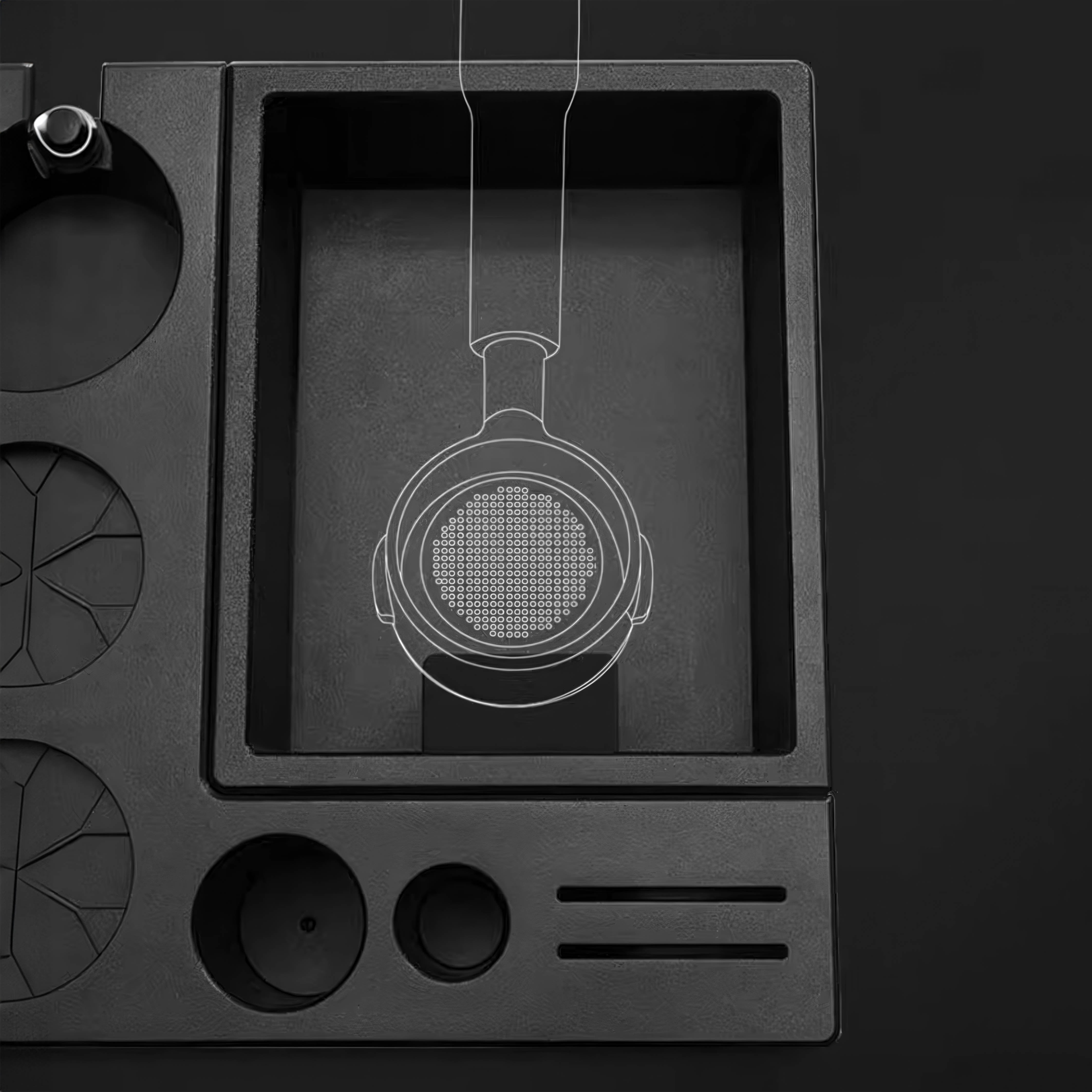 Espresso Knock Box and Tamp Station for Barista