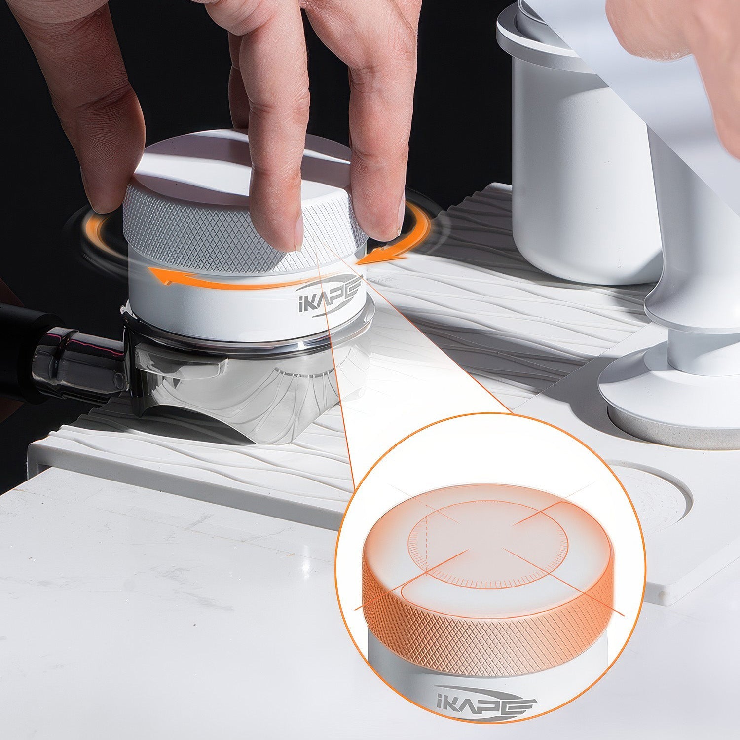 Espresso White Tamper & Distributor