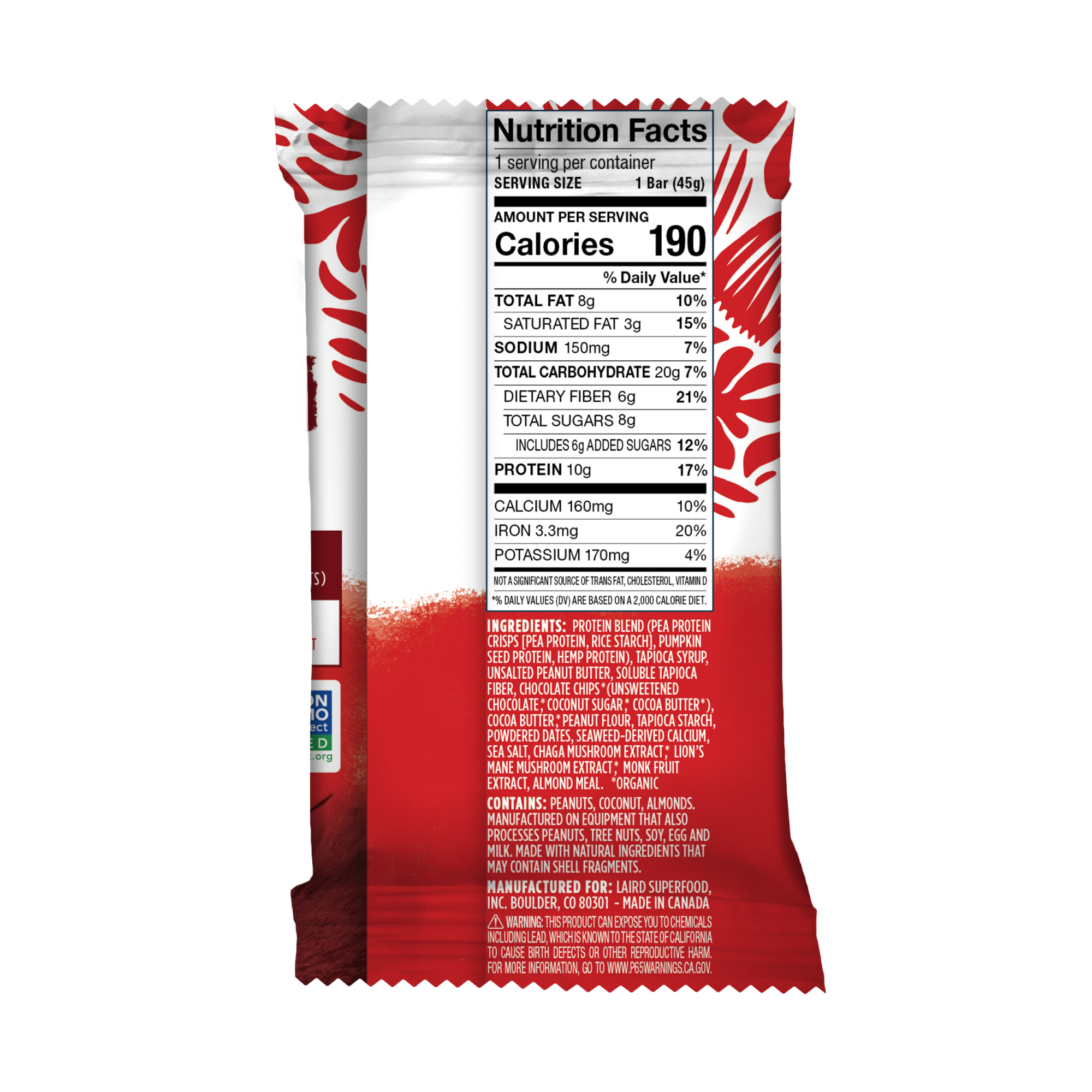 Peanut Butter Chocolate Chip Protein Bar (10pck)